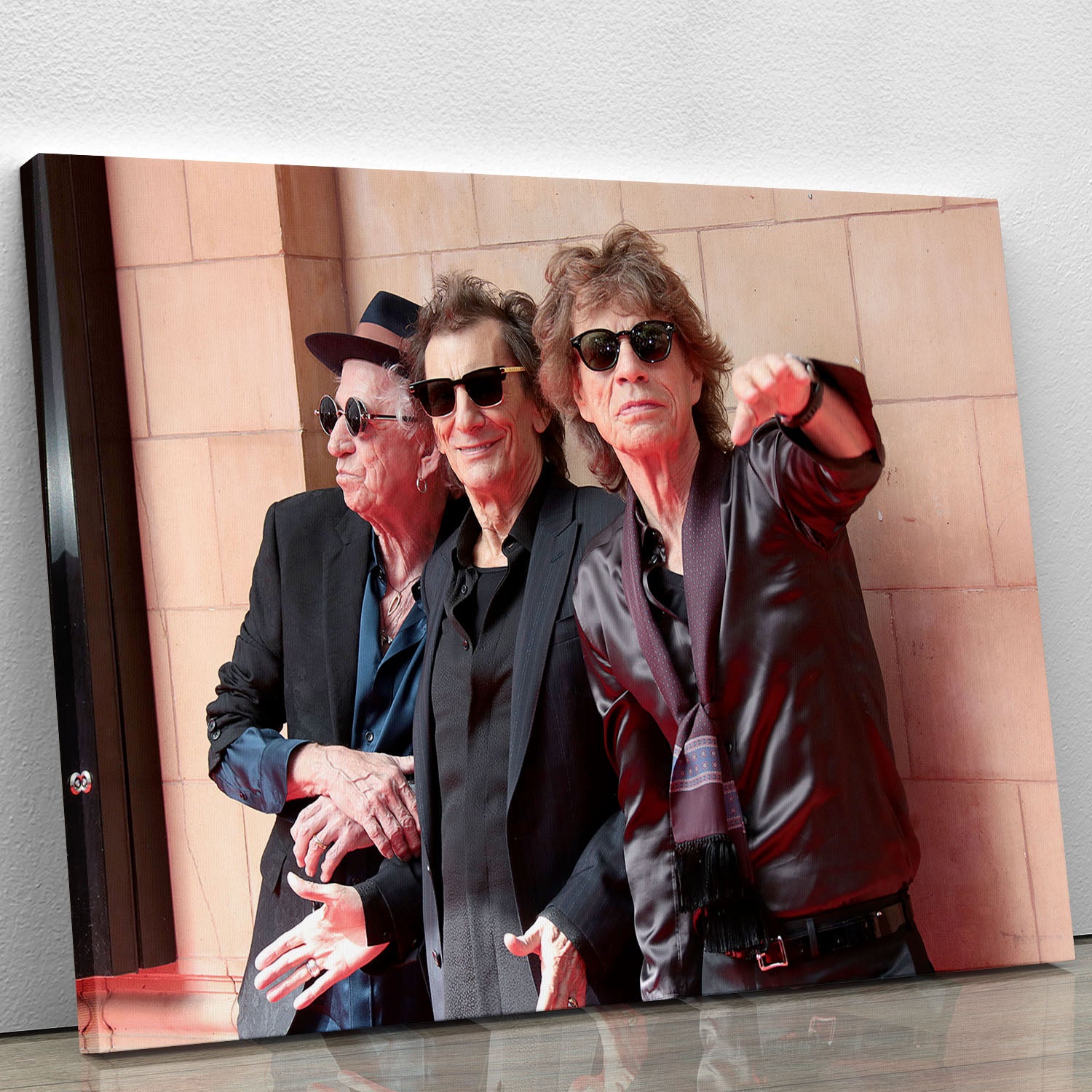 Keith Richards Ronnie Wood and Mick Jagger Hackney Diamonds launch event Canvas Print or Poster - Canvas Art Rocks - 1