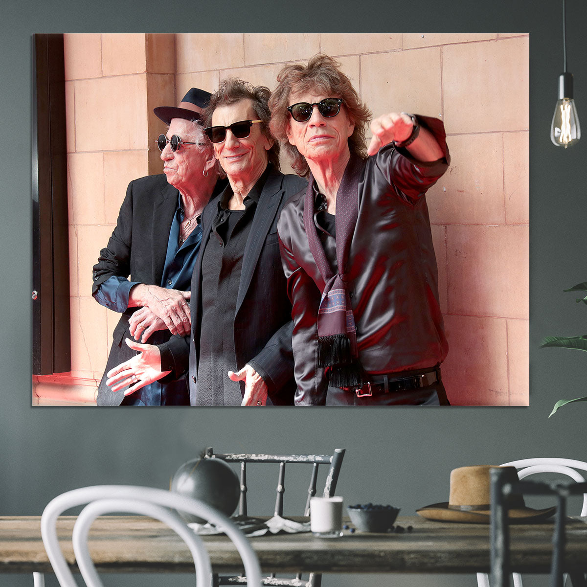Keith Richards Ronnie Wood and Mick Jagger Hackney Diamonds launch event Canvas Print or Poster - Canvas Art Rocks - 3