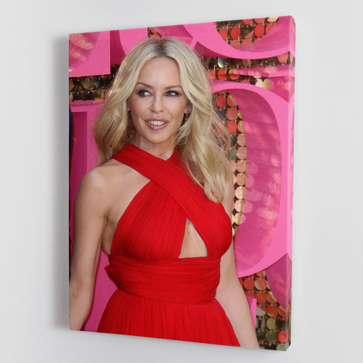 Kylie Minogue in red Canvas Print or Poster