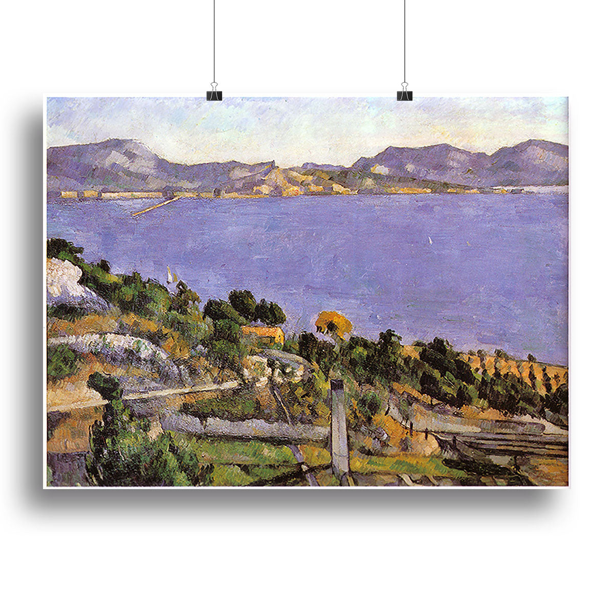 L Estaque vue du golfe de Marseille 1878 by Cezanne Poster - Unframed