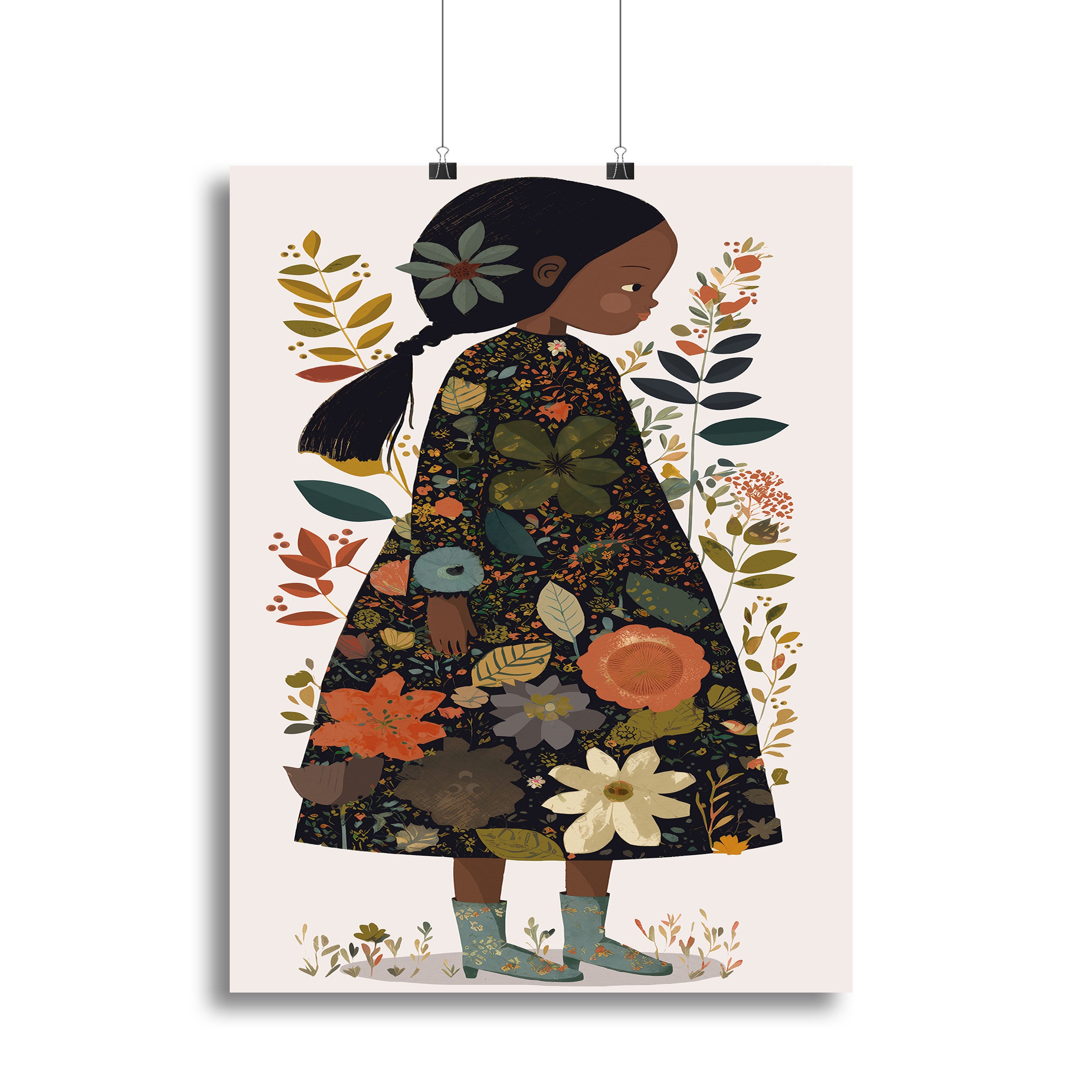 Little Flower Girl Canvas Print or Poster - 1x - 2