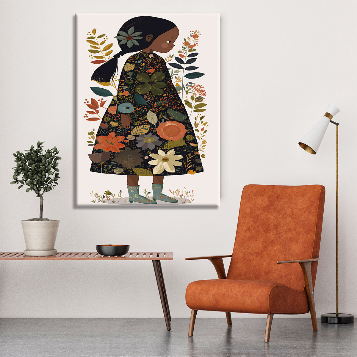 Little Flower Girl Canvas Print or Poster - 1x - 6