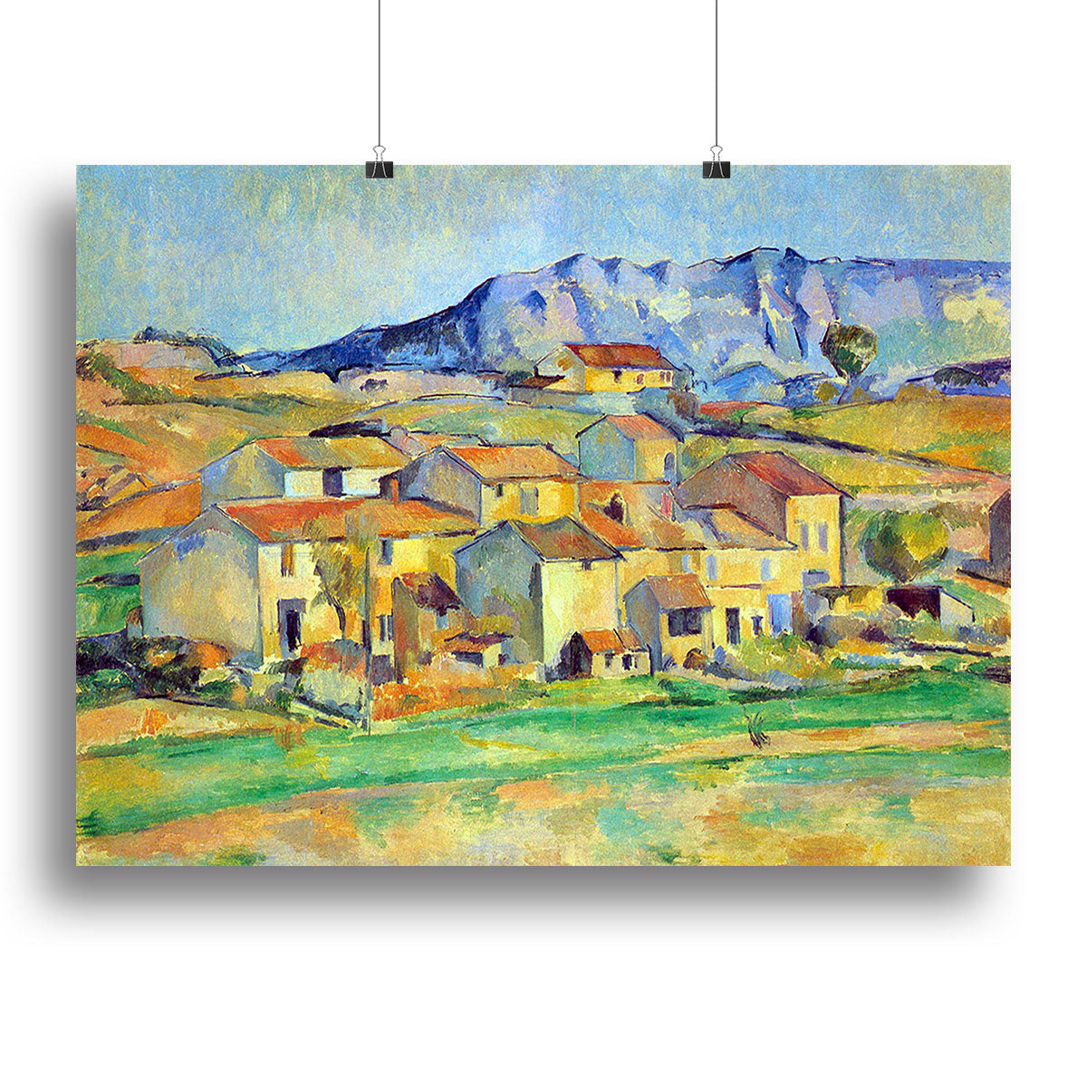 Montaigne Sainte-Victoire from the environment beu Gardanne of view by Cezanne Poster - Unframed