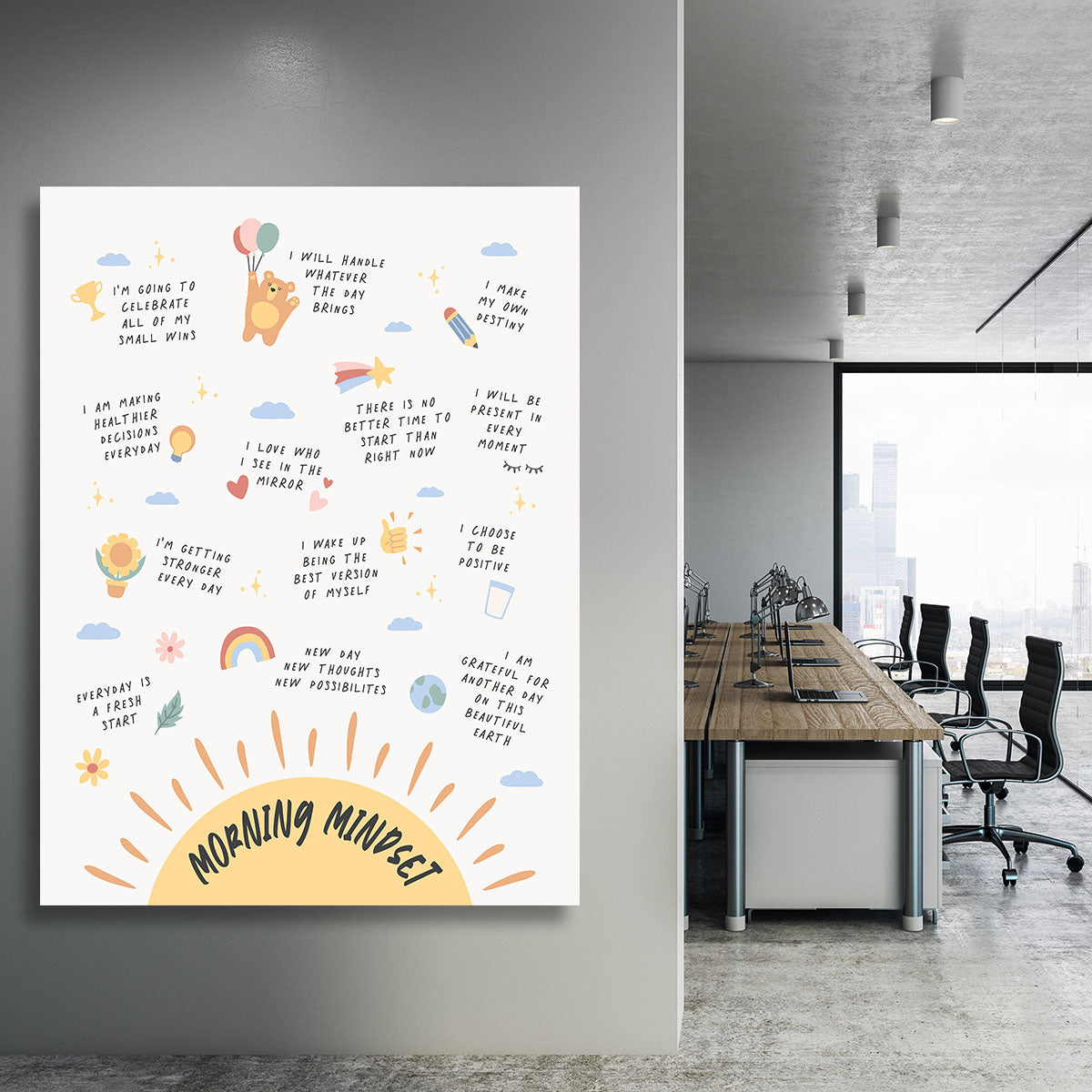 Morning Mindset Canvas Print or Poster - Canvas Art Rocks - 3