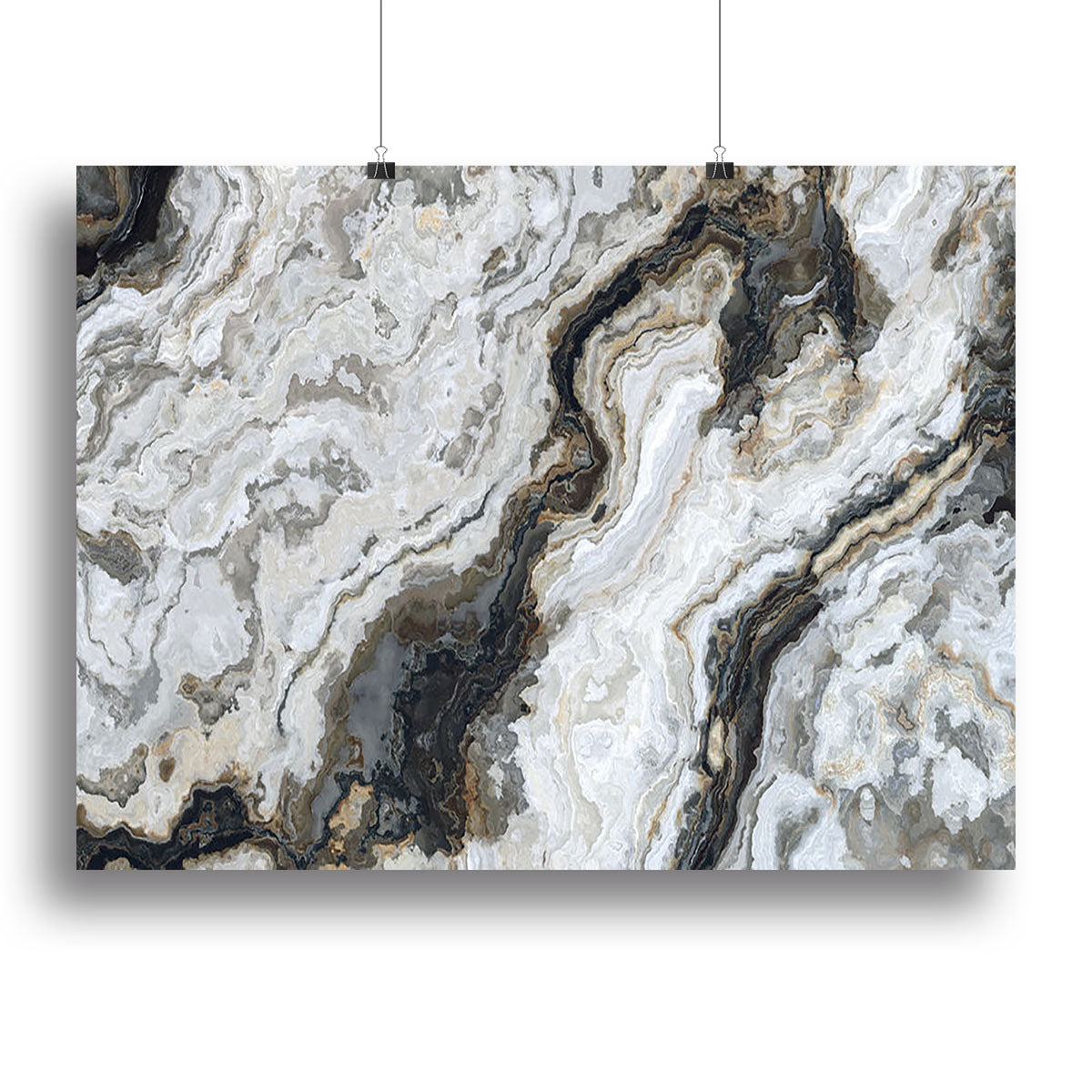Neutral Coloured Marble Poster - Unframed