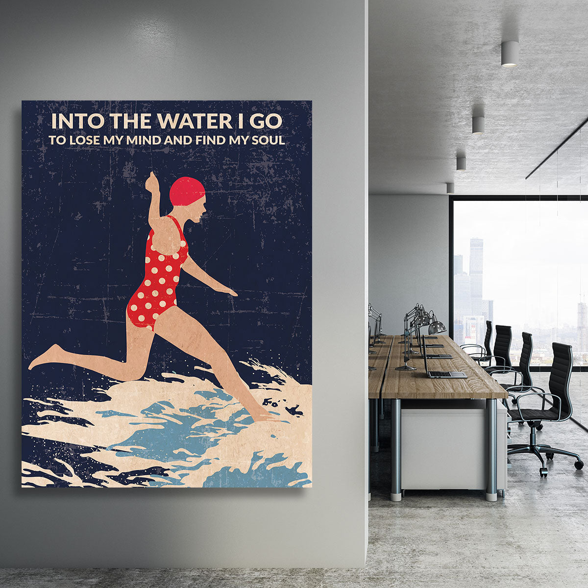 Night Swimmer Canvas Print or Poster - 1x - 3