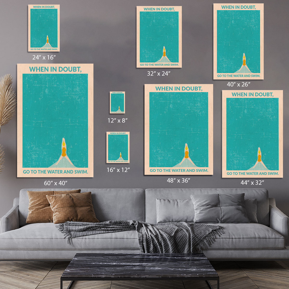 Open Water blonde Canvas Print or Poster - 1x - 7