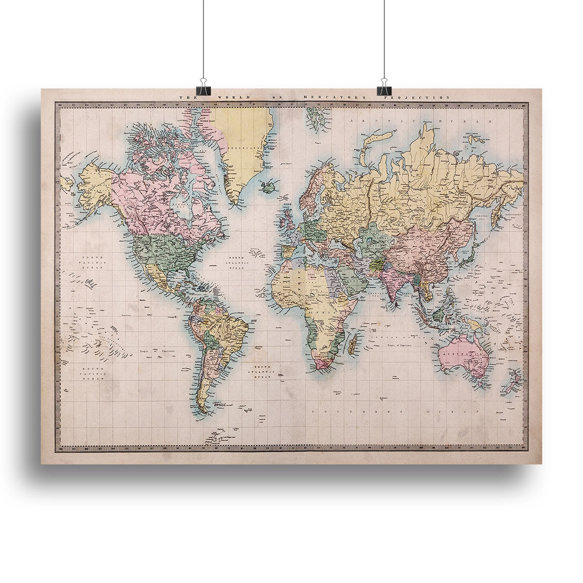 Original old hand coloured map Poster - Unframed