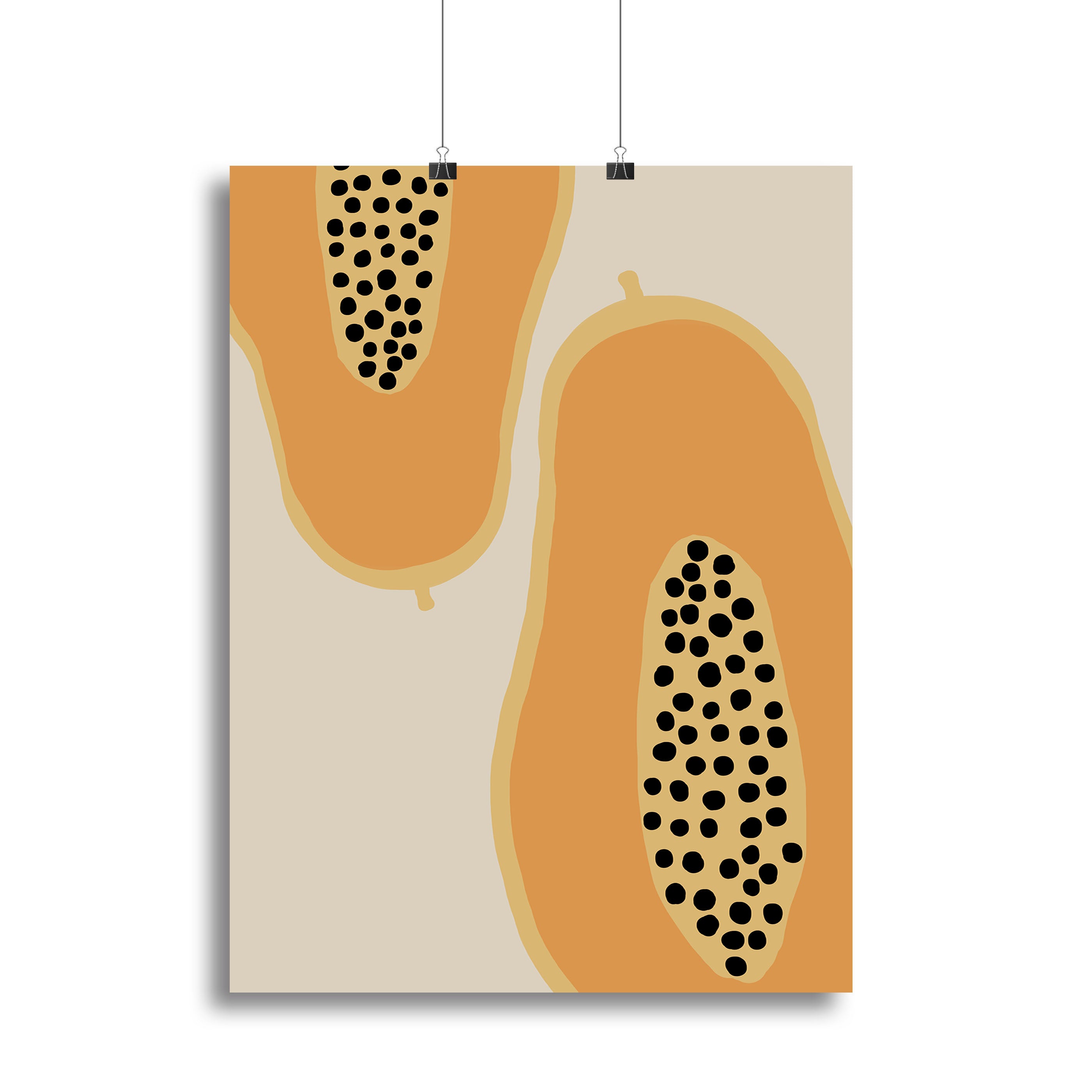Papaya Minimalist Canvas Print or Poster - Canvas Art Rocks - 2