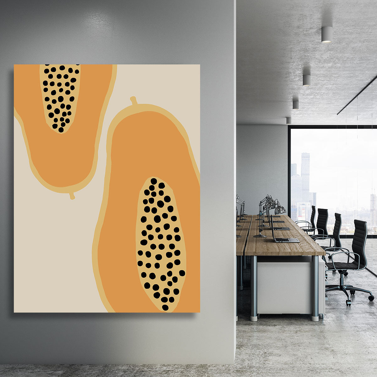 Papaya Minimalist Canvas Print or Poster - Canvas Art Rocks - 3