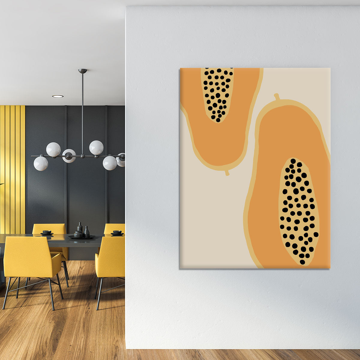 Papaya Minimalist Canvas Print or Poster - Canvas Art Rocks - 4