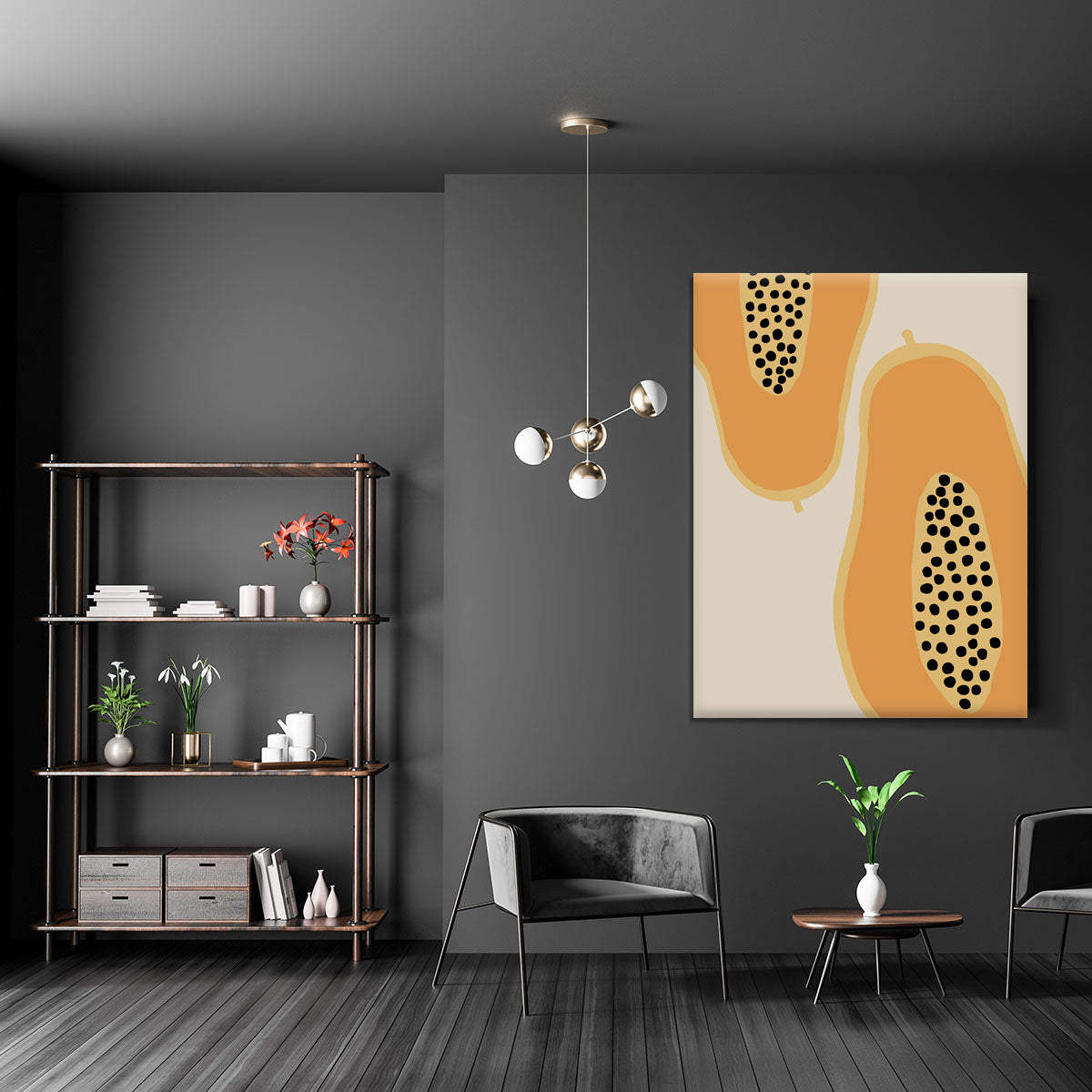 Papaya Minimalist Canvas Print or Poster - Canvas Art Rocks - 5