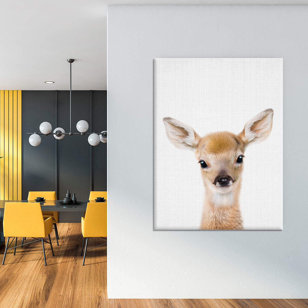 Peekaboo Baby Deer Canvas Print or Poster - 1x - 4
