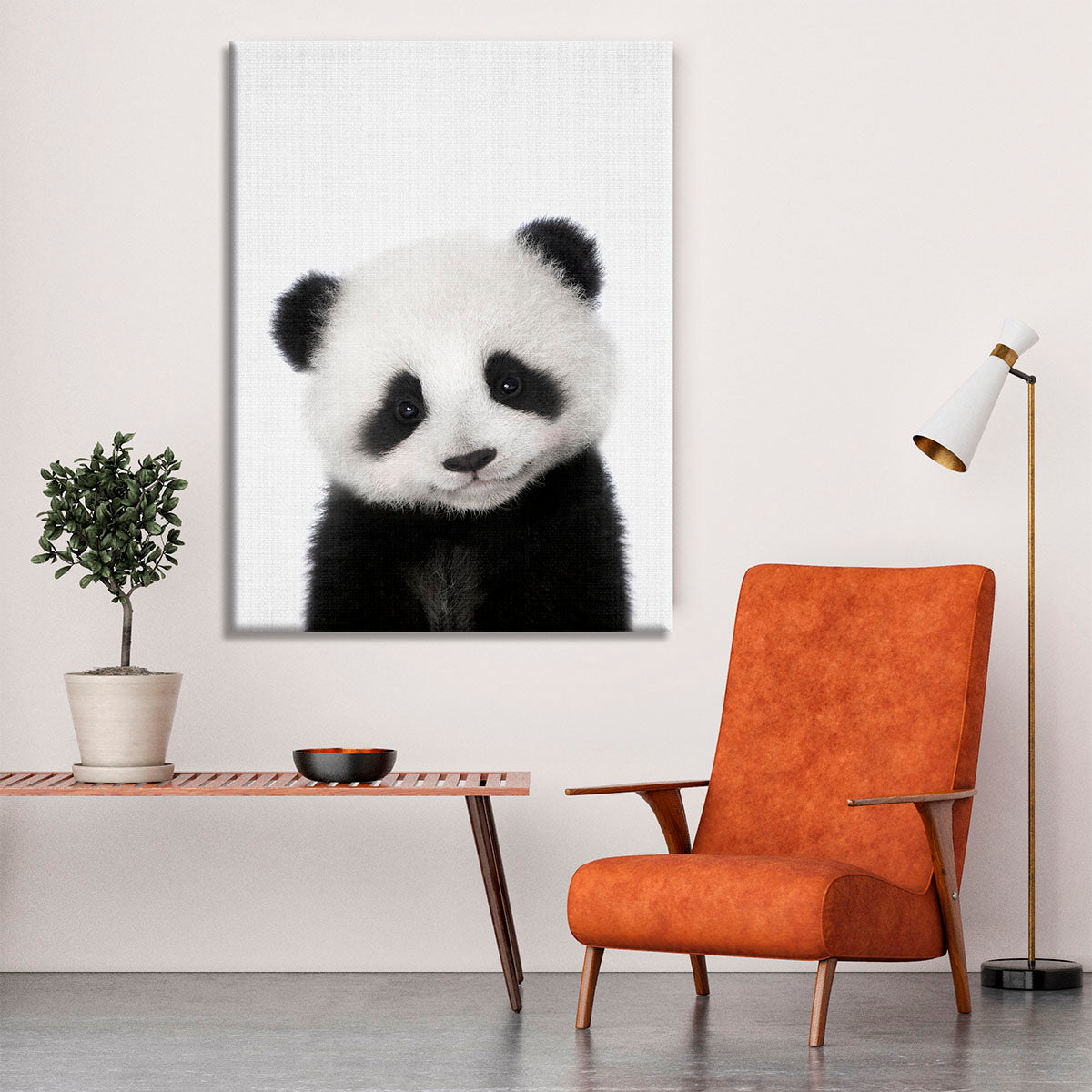 Peekaboo Baby Panda Canvas Print or Poster - 1x - 6
