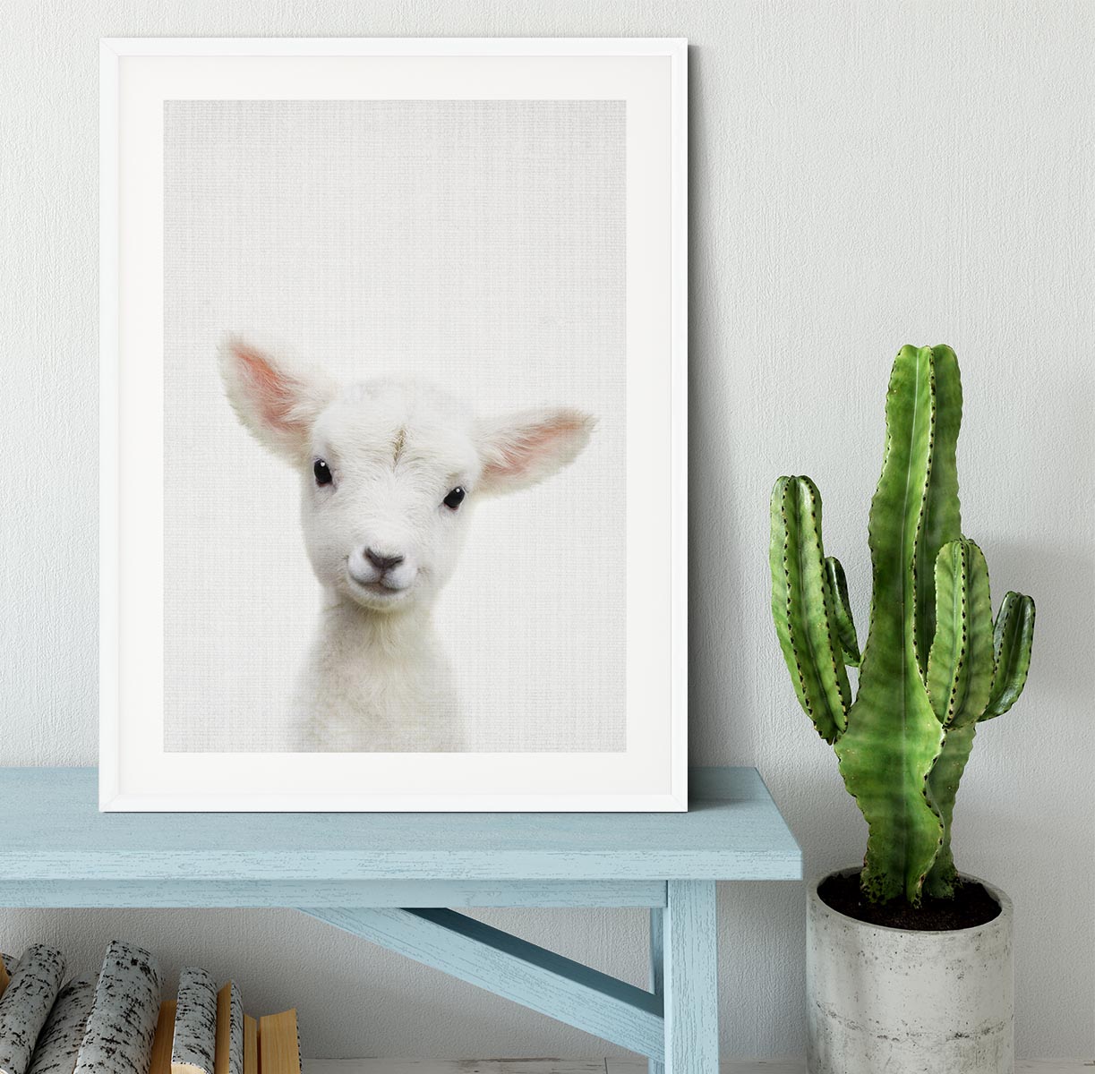 Peekaboo Baby Sheep Framed Print - 1x - 5