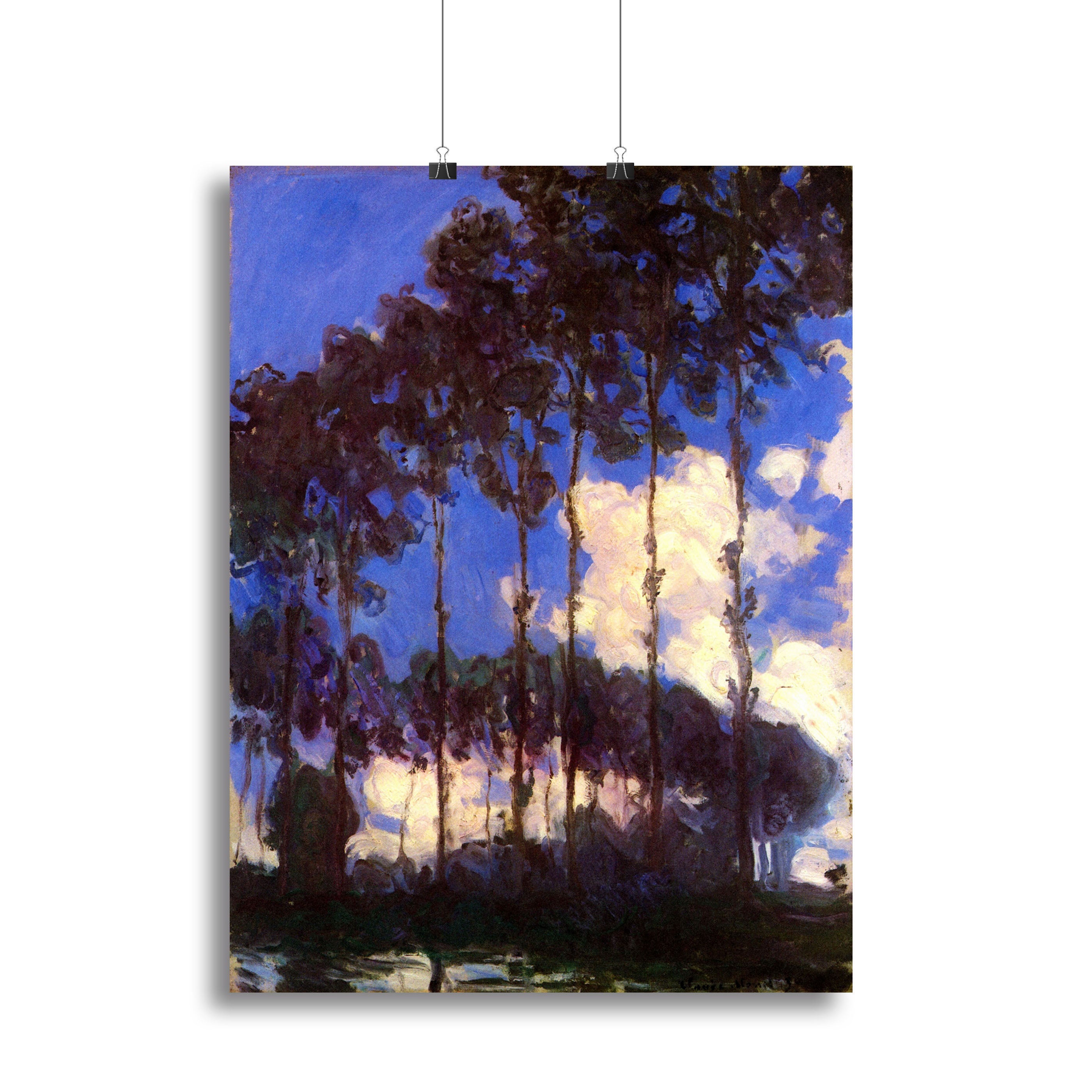 Poplars at the Epte by Monet Poster - Unframed