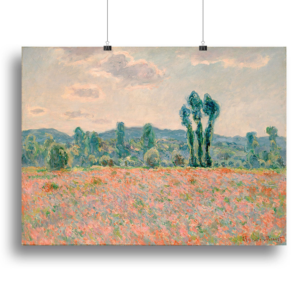 Poppy Field by Monet Poster - Unframed