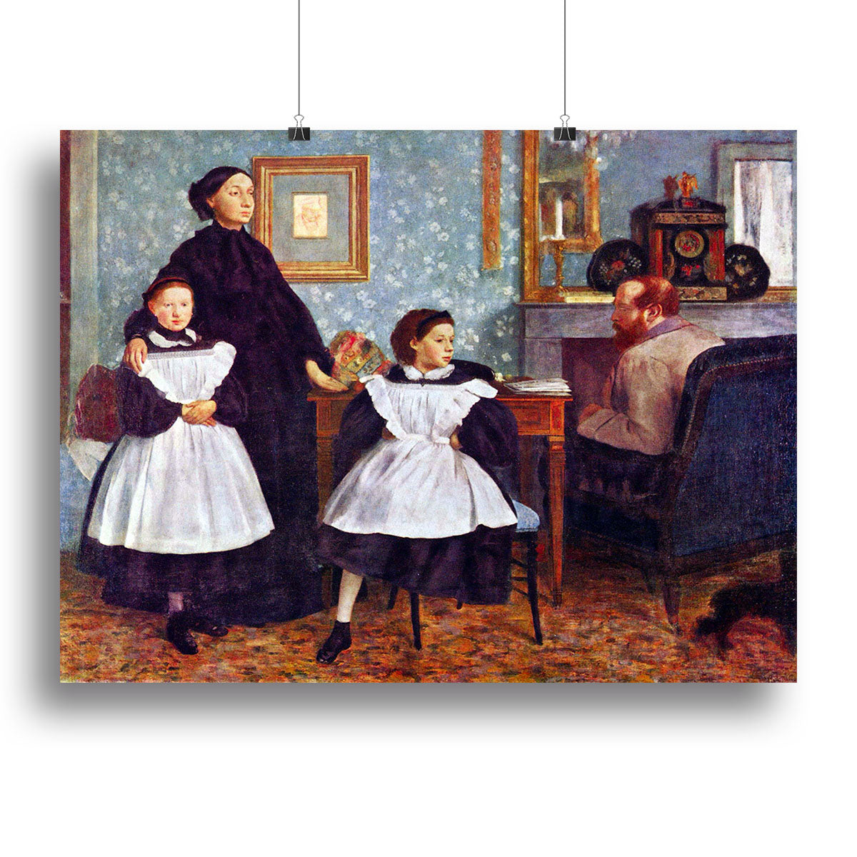 Portait of the Bellelli family by Degas Poster - Unframed