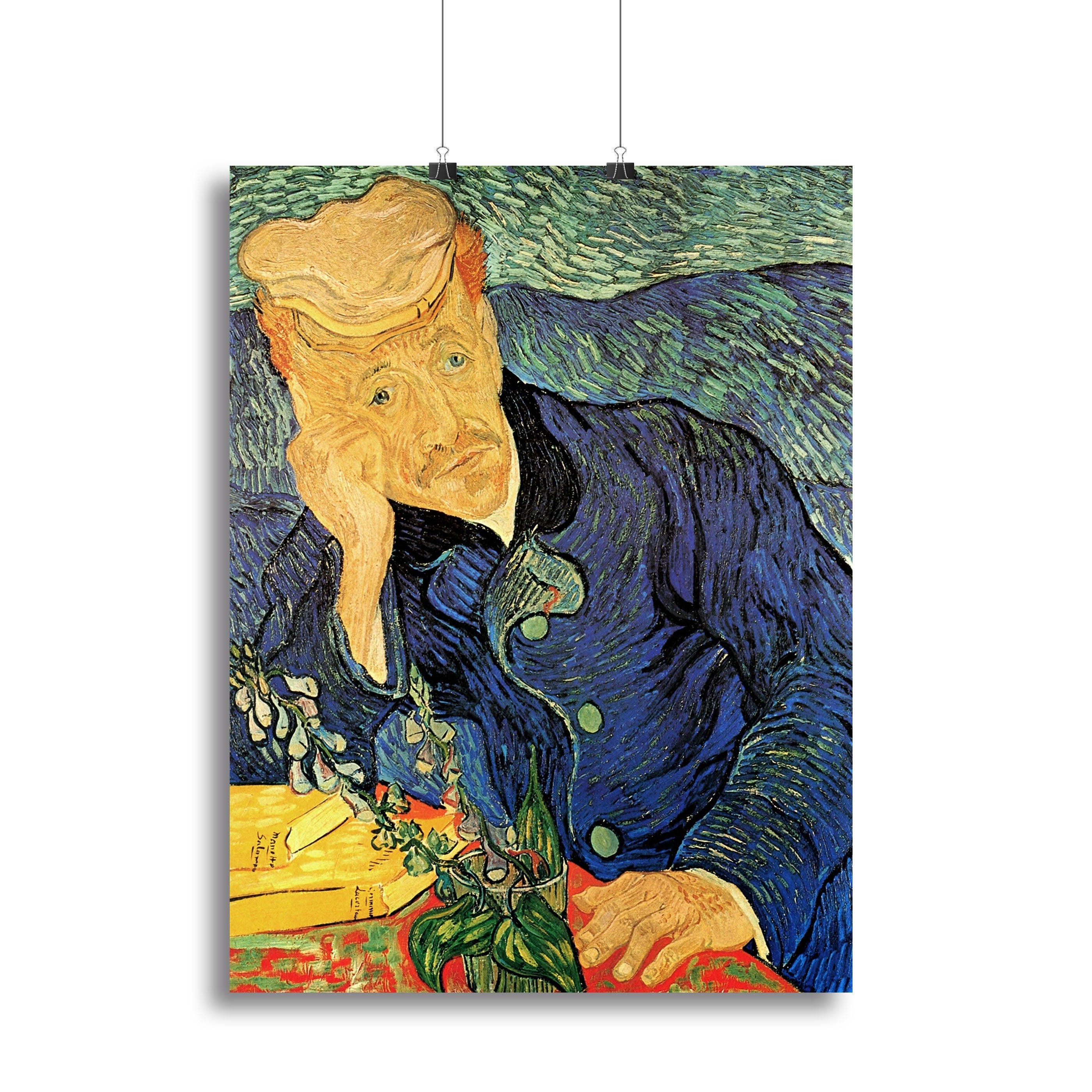 Portrait of Doctor Gachet 2 by Van Gogh Poster - Unframed