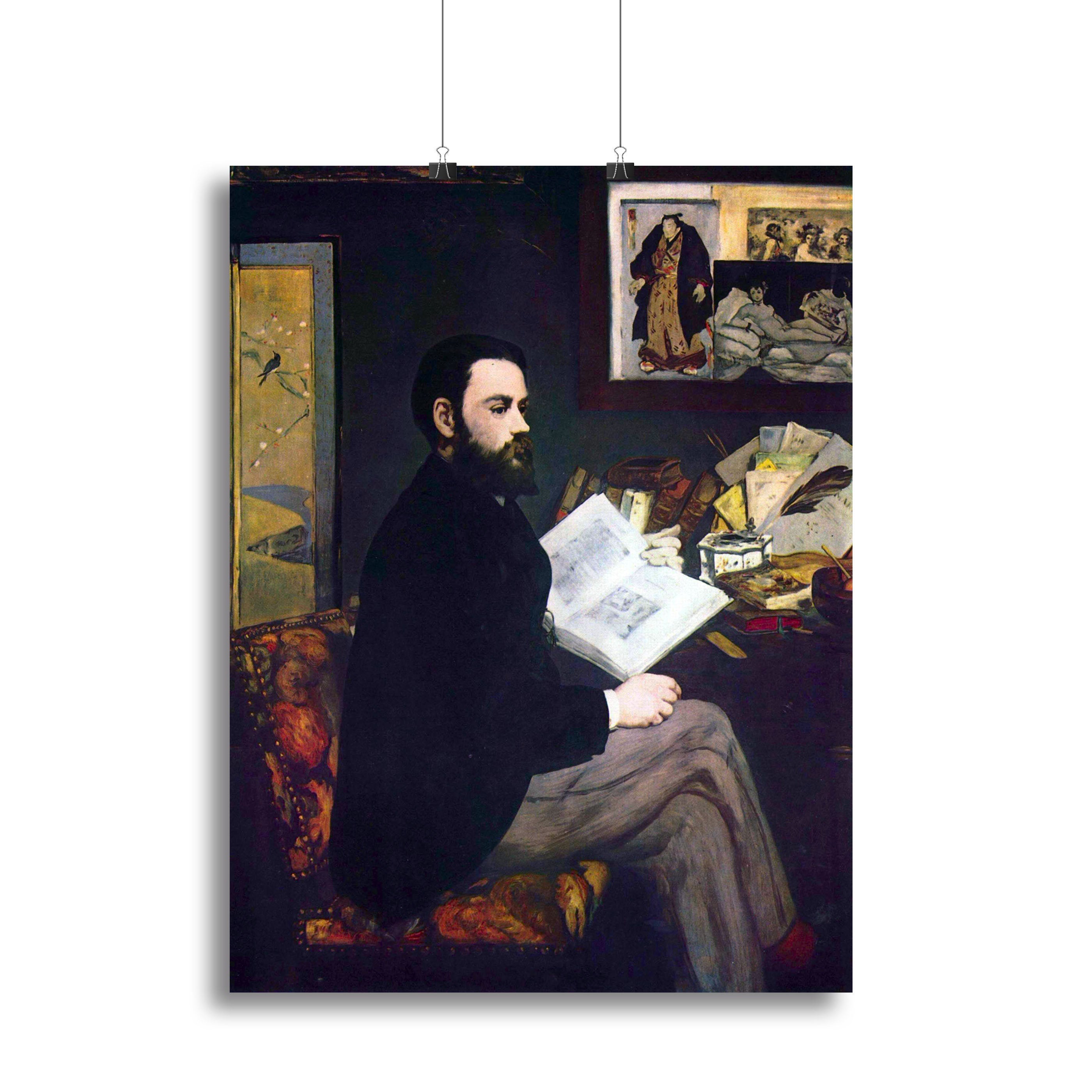 Portrait of Emile Zola by Manet Poster - Unframed