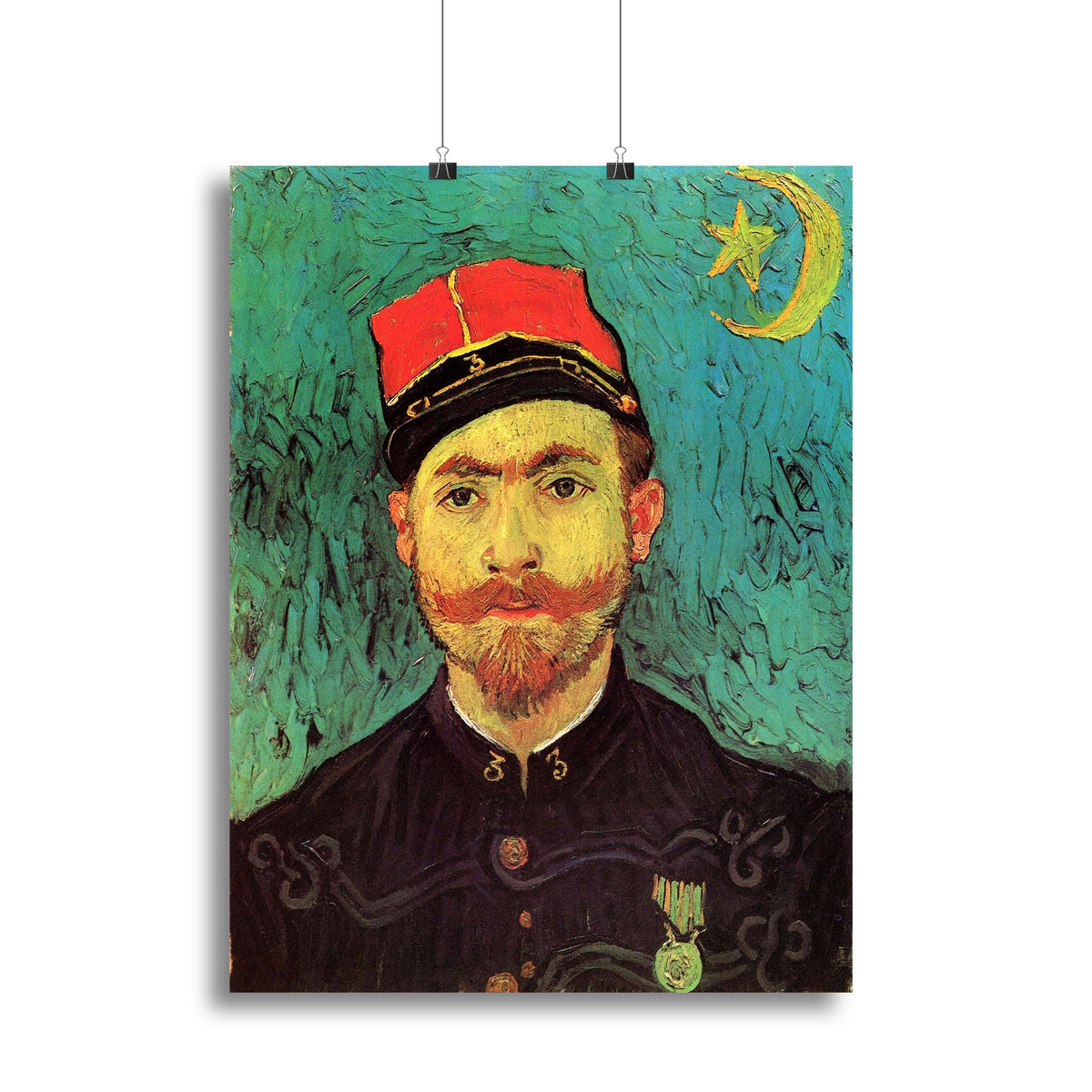 Portrait of Milliet Second Lieutenant of the Zouaves by Van Gogh Poster - Unframed