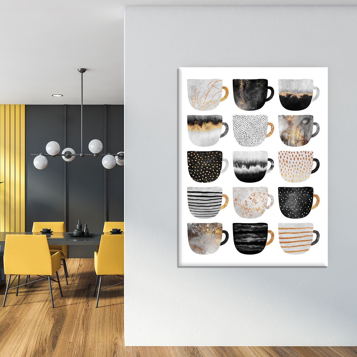 Pretty Coffee Cups Canvas Print or Poster - Canvas Art Rocks - 4