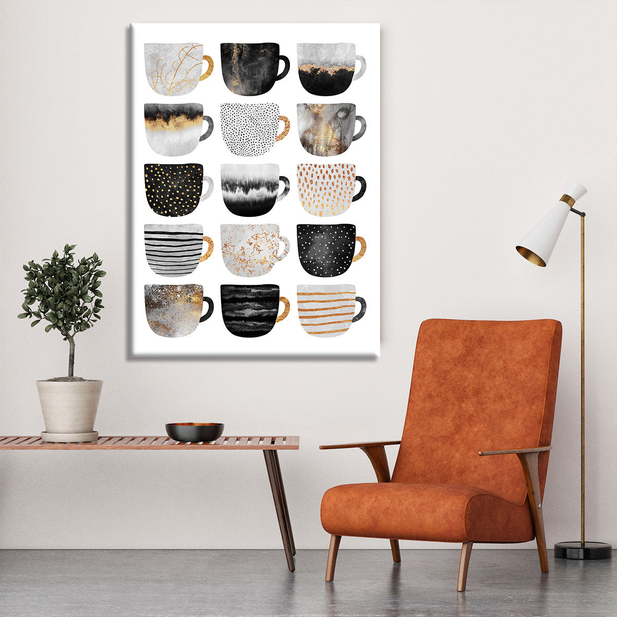 Pretty Coffee Cups Canvas Print or Poster - Canvas Art Rocks - 6