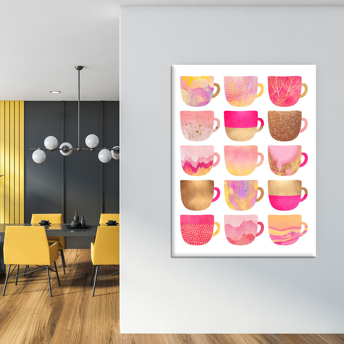Pretty Pink Coffee Cups Canvas Print or Poster - Canvas Art Rocks - 4