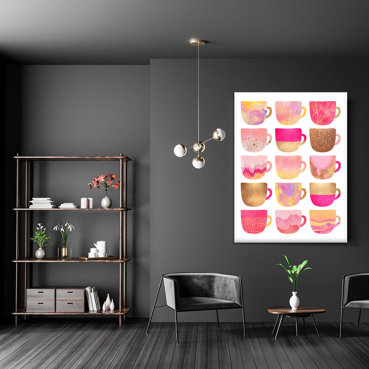 Pretty Pink Coffee Cups Canvas Print or Poster - Canvas Art Rocks - 5