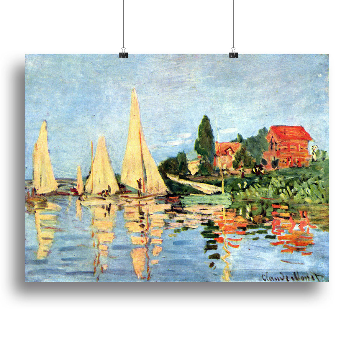 Regatta at Argenteuil by Monet Poster - Unframed