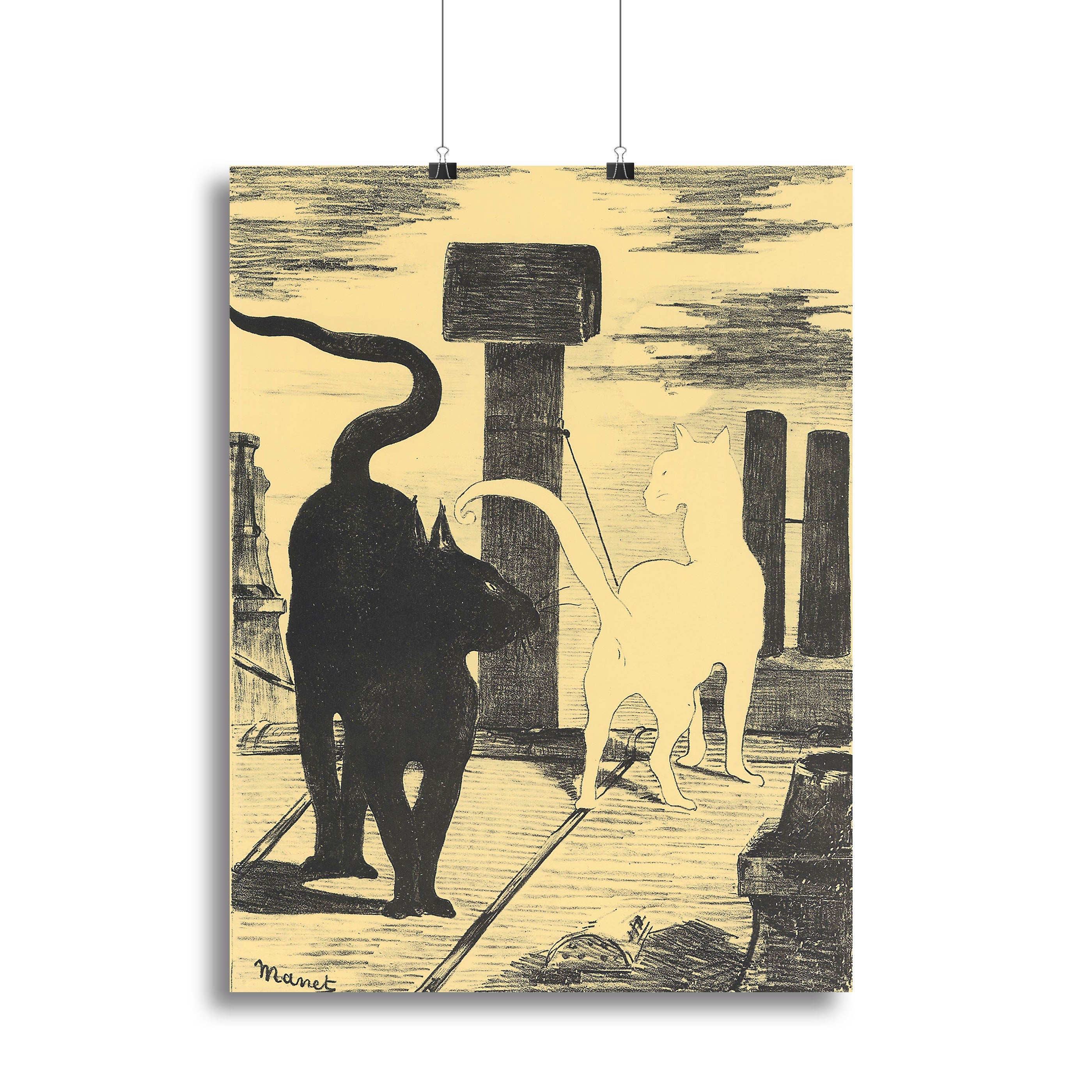 Rendevouz of Cats by Manet Poster - Unframed