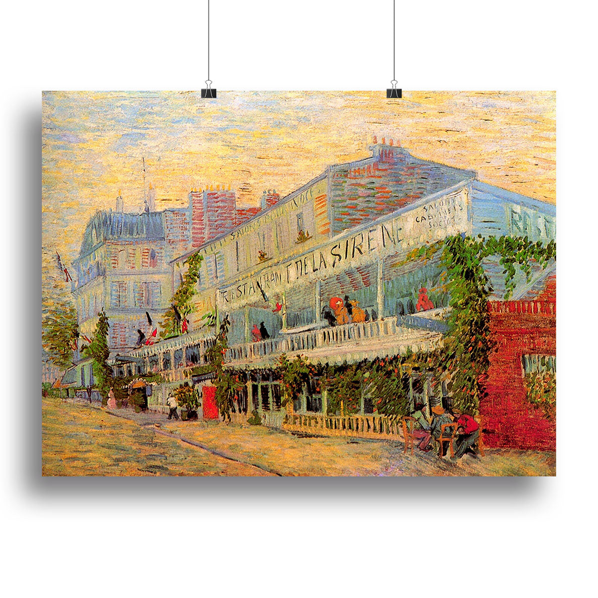 Restaurant de la Sirene at Asnieres by Van Gogh Poster - Unframed