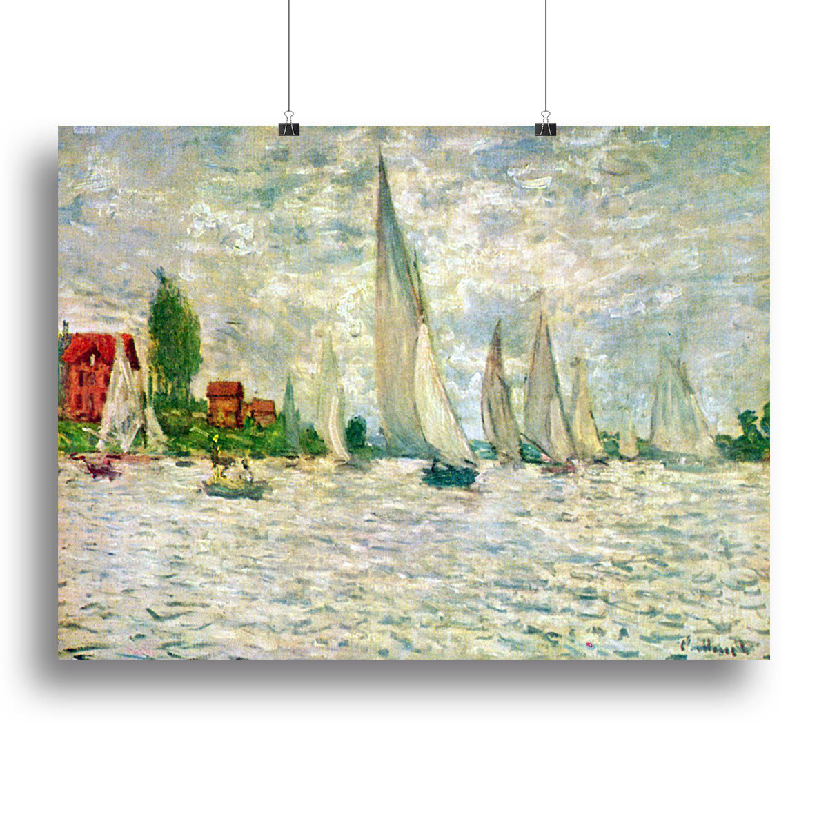 Sailboats regatta in Argenteuil by Monet Poster - Unframed