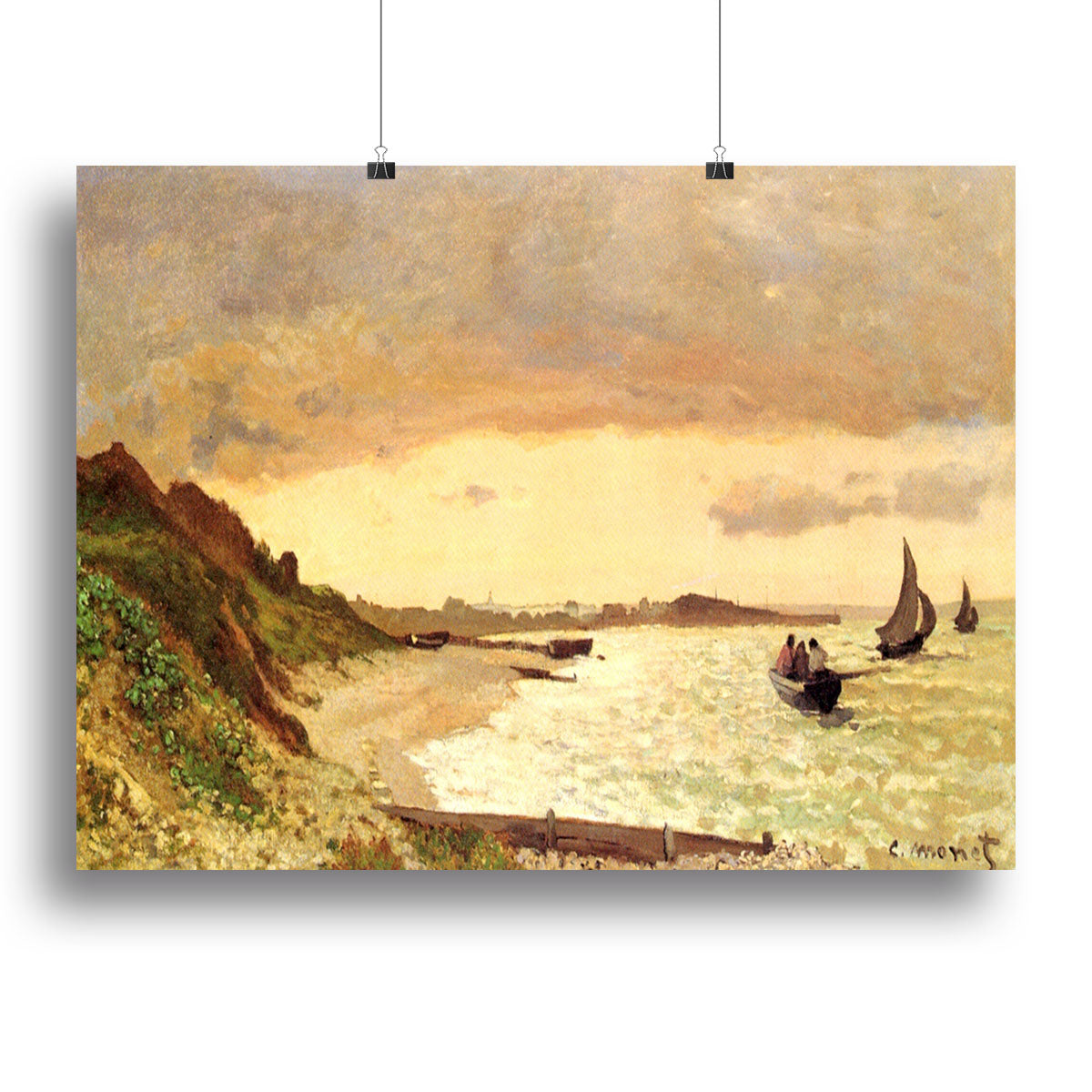 Seaside at Sainte Adresse by Monet Poster - Unframed