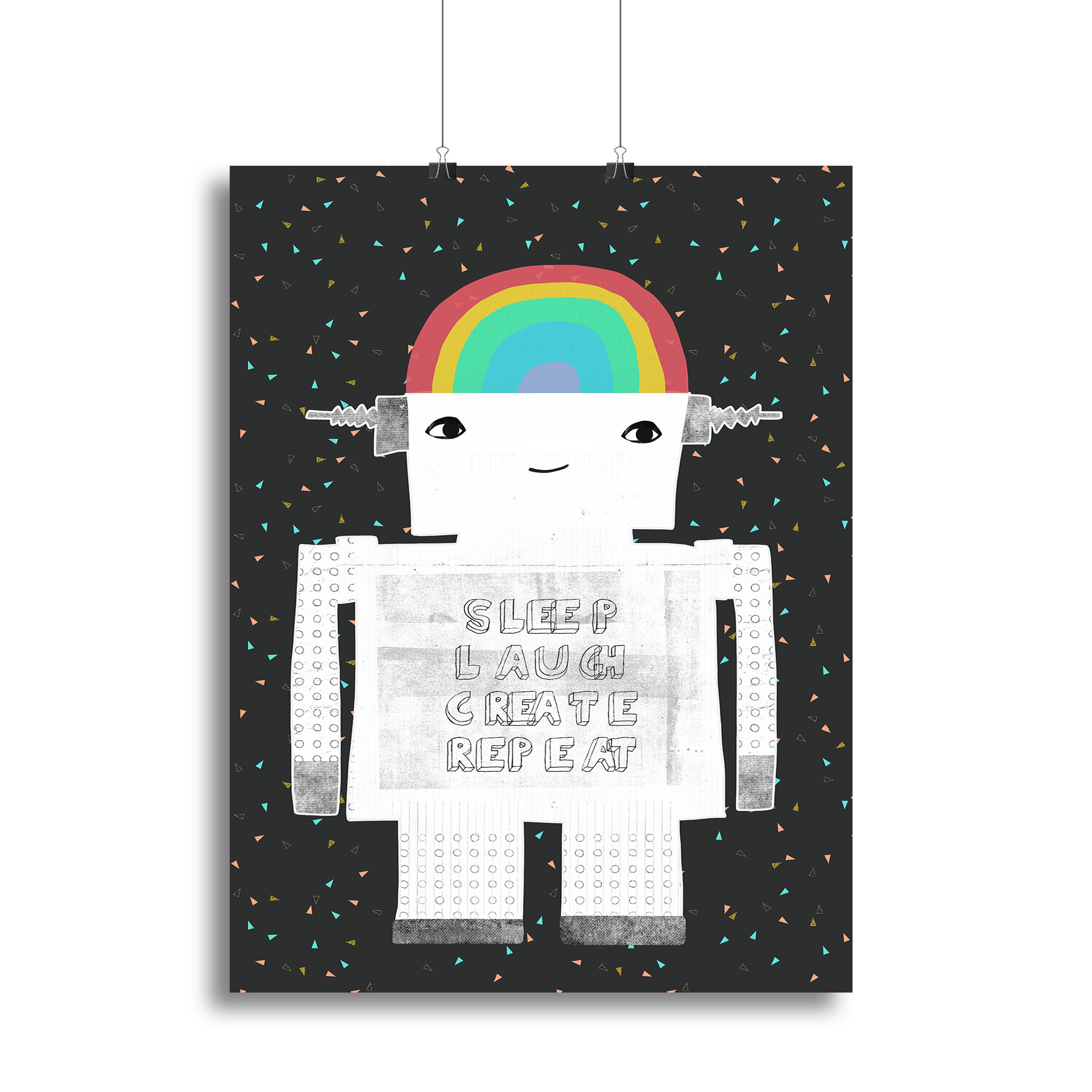 Sleep Laugh Create Repeat Canvas Print or Poster - 1x - 2