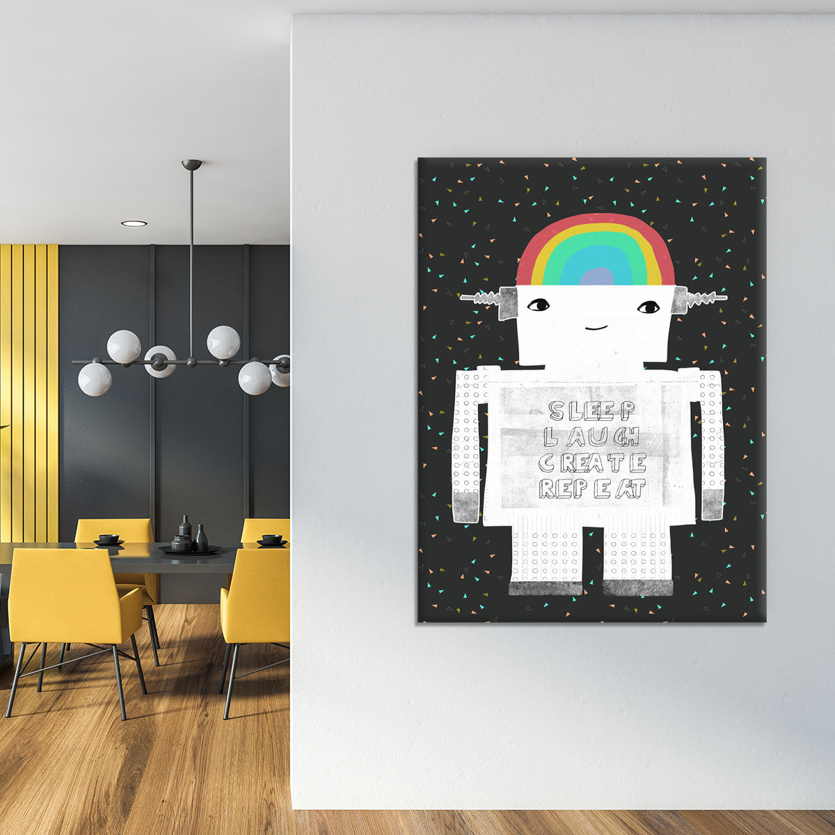 Sleep Laugh Create Repeat Canvas Print or Poster - 1x - 4