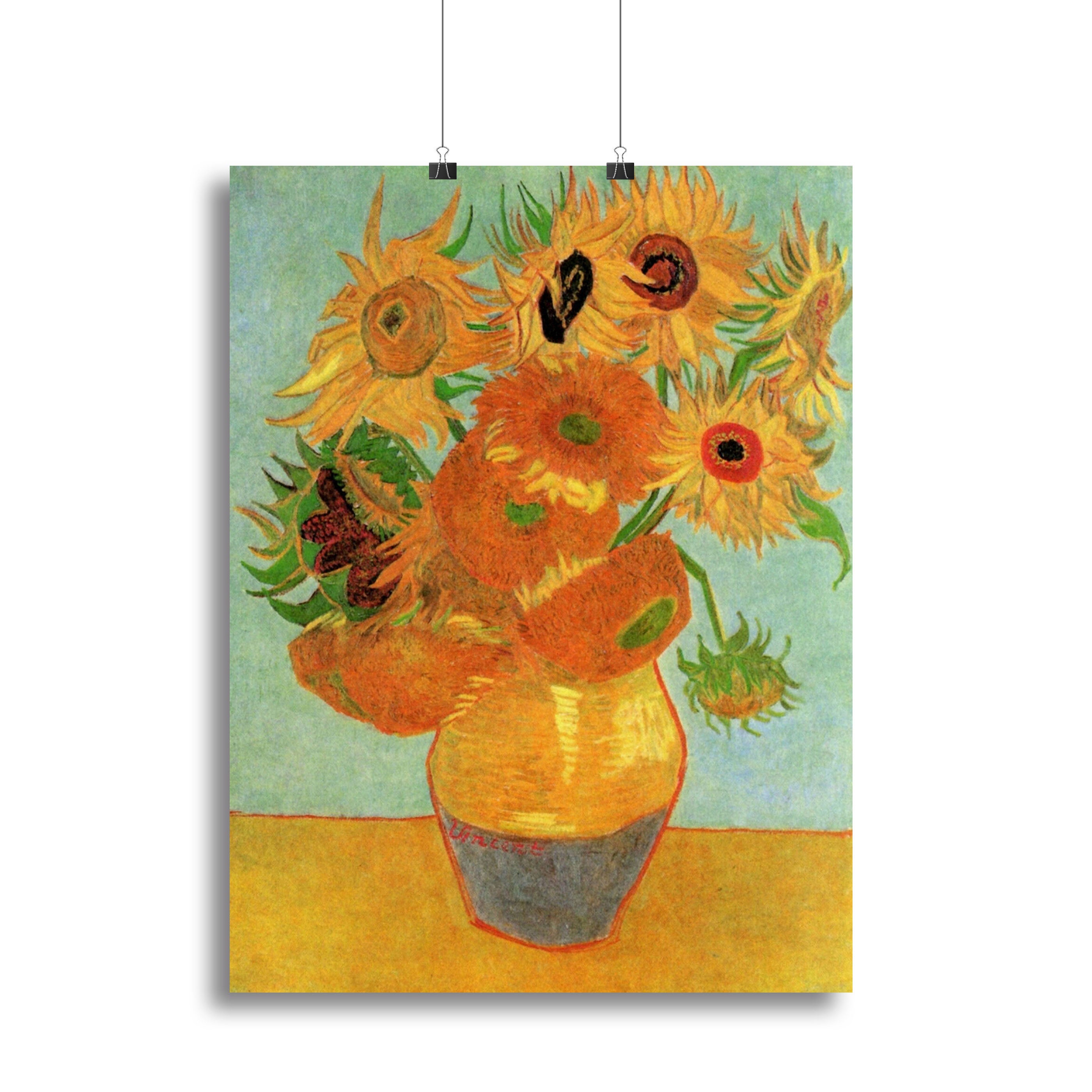 Still Life Vase with Twelve Sunflowers by Van Gogh Poster - Unframed