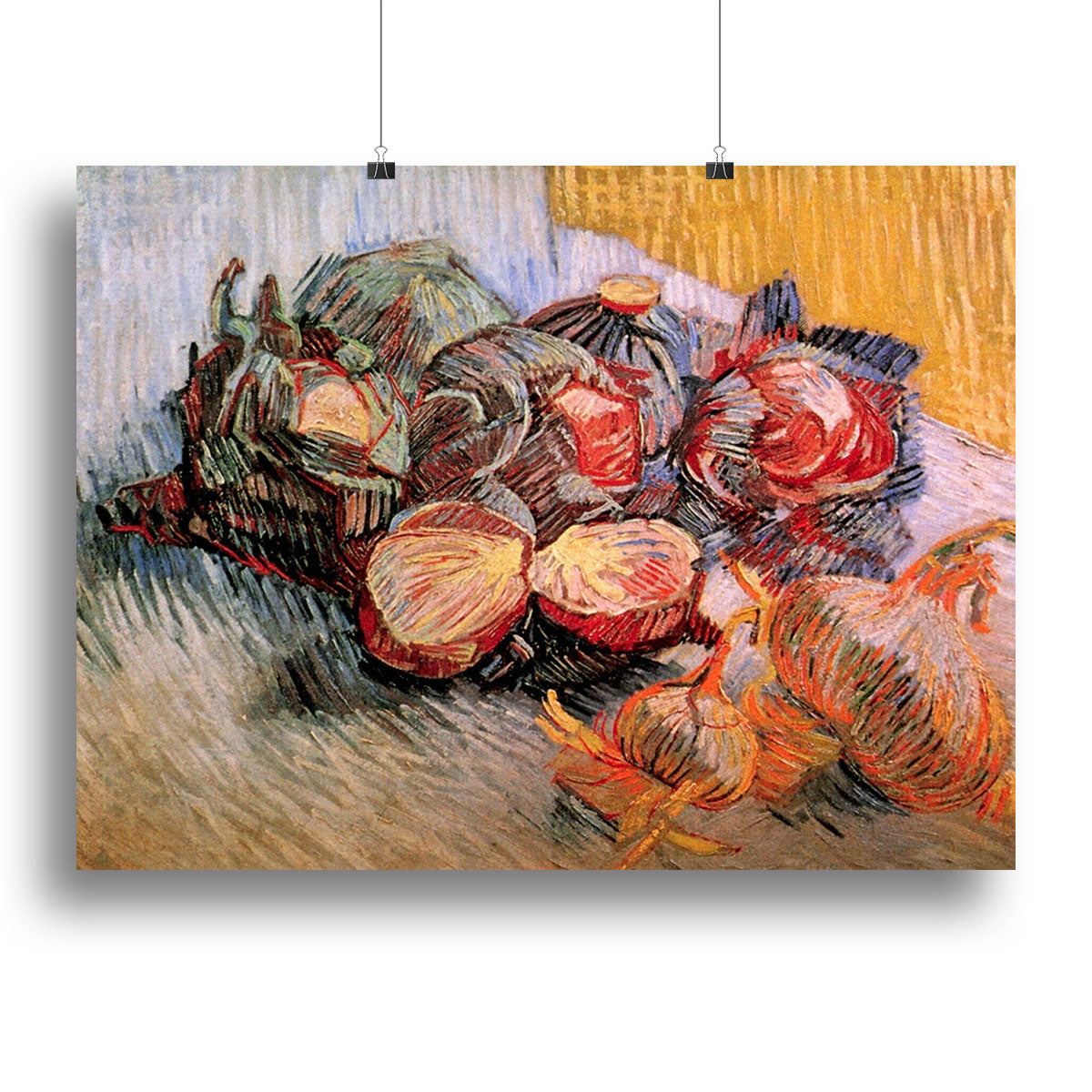 Still Life with Red Cabbages and Onions by Van Gogh Poster - Unframed