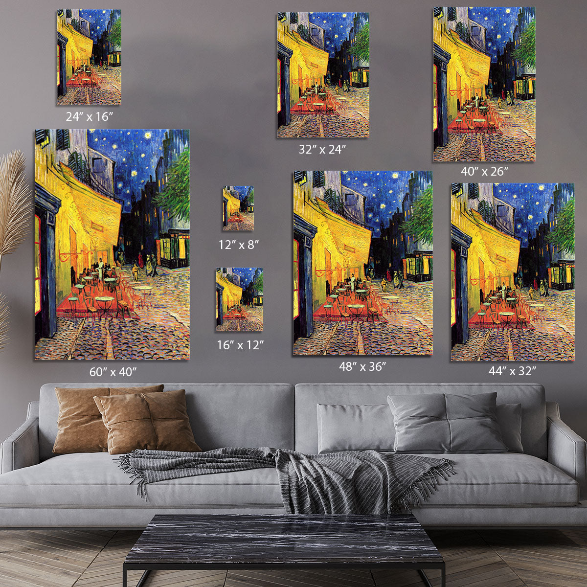 The Terrace Cafe by Van Gogh Canvas Print