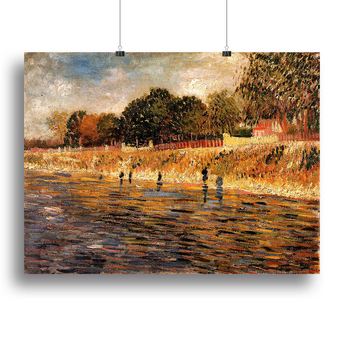 The Banks of the Seine by Van Gogh Poster - Unframed