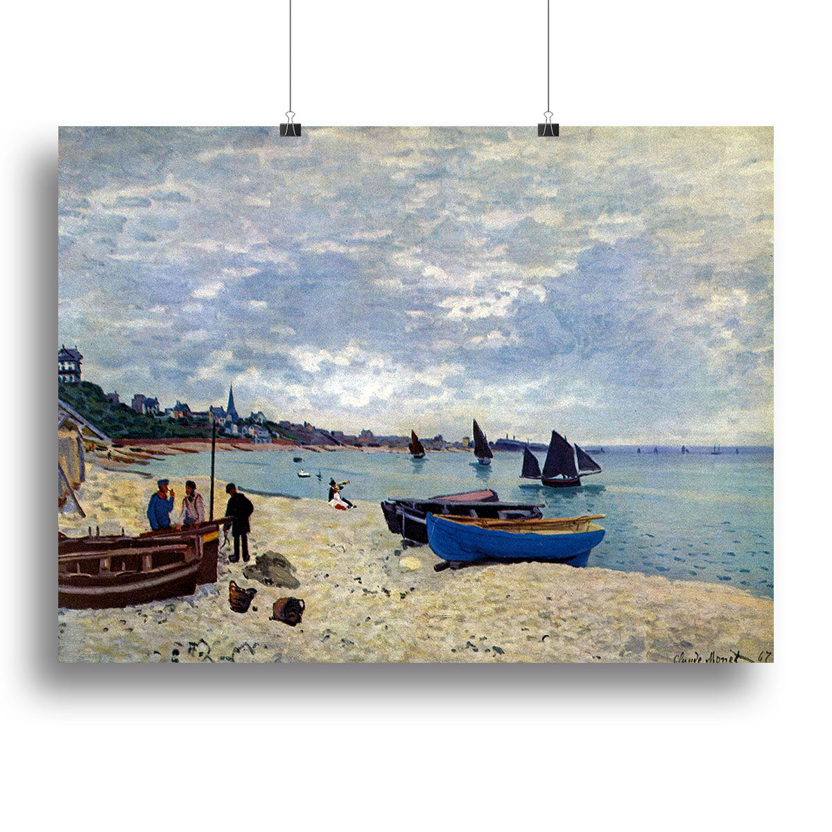 The Beach at Sainte Adresse 2 by Monet Poster - Unframed