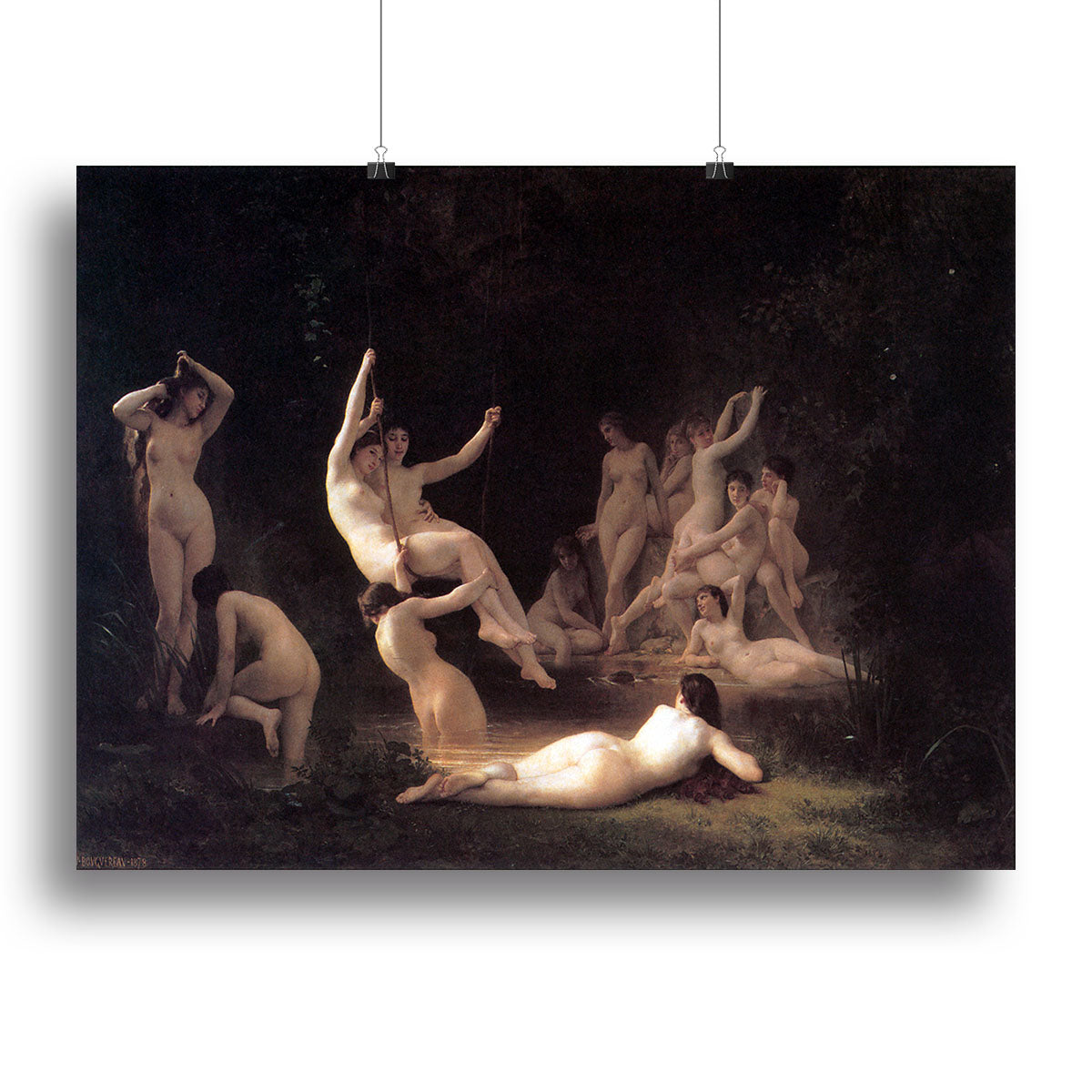 The Nymphaeum By Bouguereau Poster - Unframed