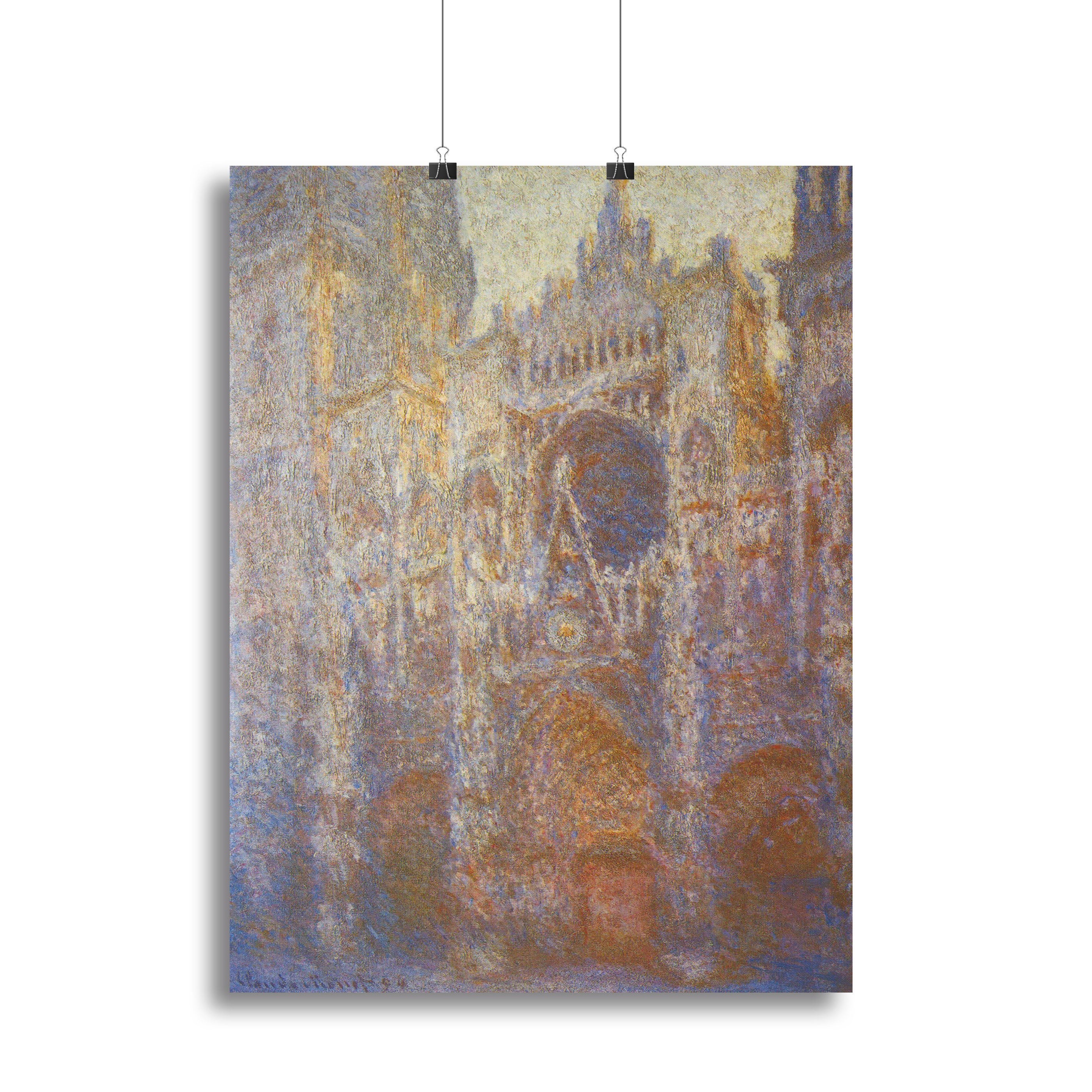 The Rouen Cathedral West facade by Monet Poster - Unframed