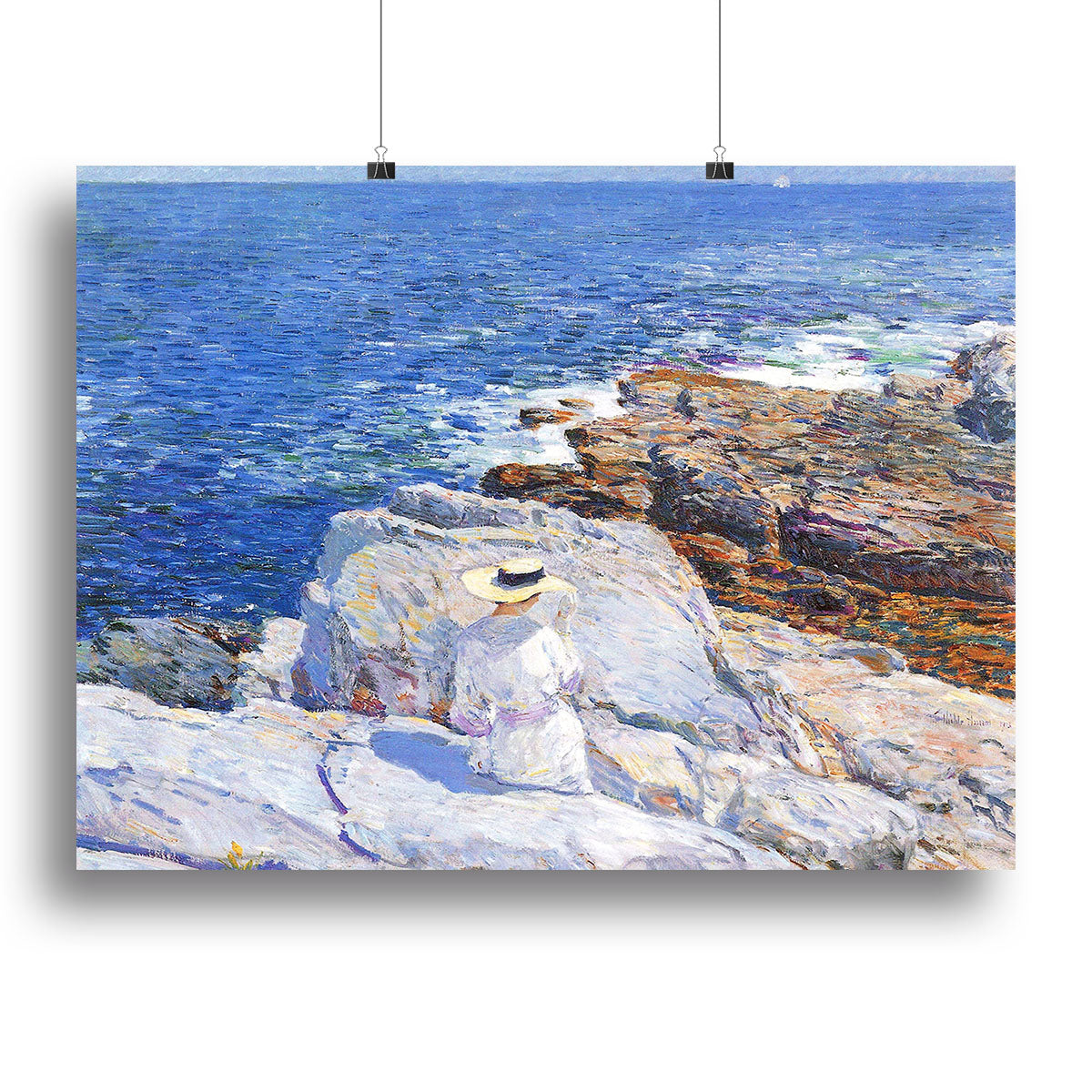 The Southern rock riffs Appledore by Hassam Poster - Unframed