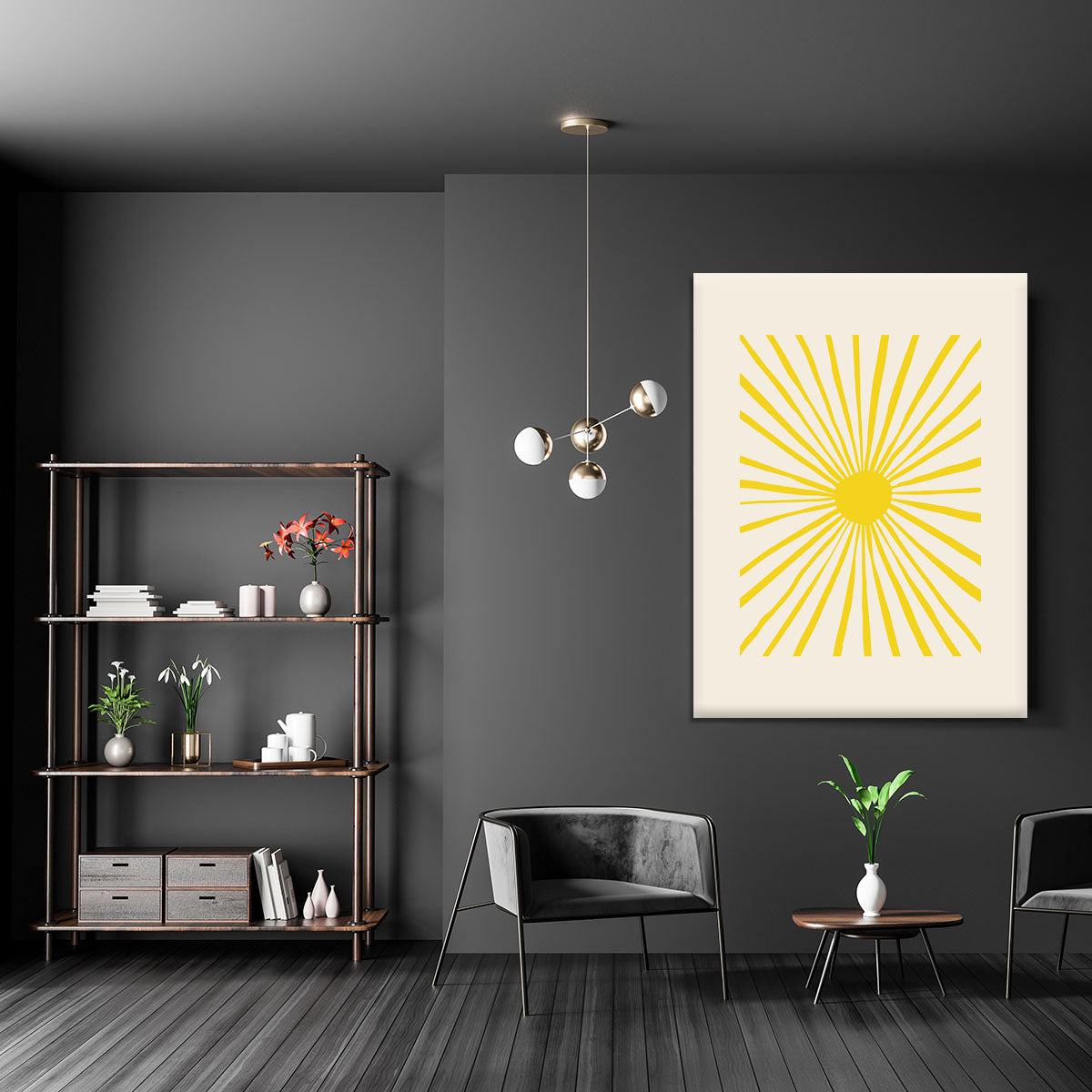 The Sun Split Art Canvas Print or Poster - 1x - 5