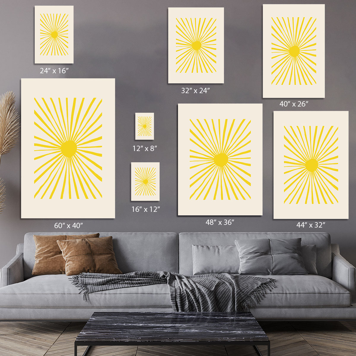 The Sun Split Art Canvas Print or Poster - 1x - 7