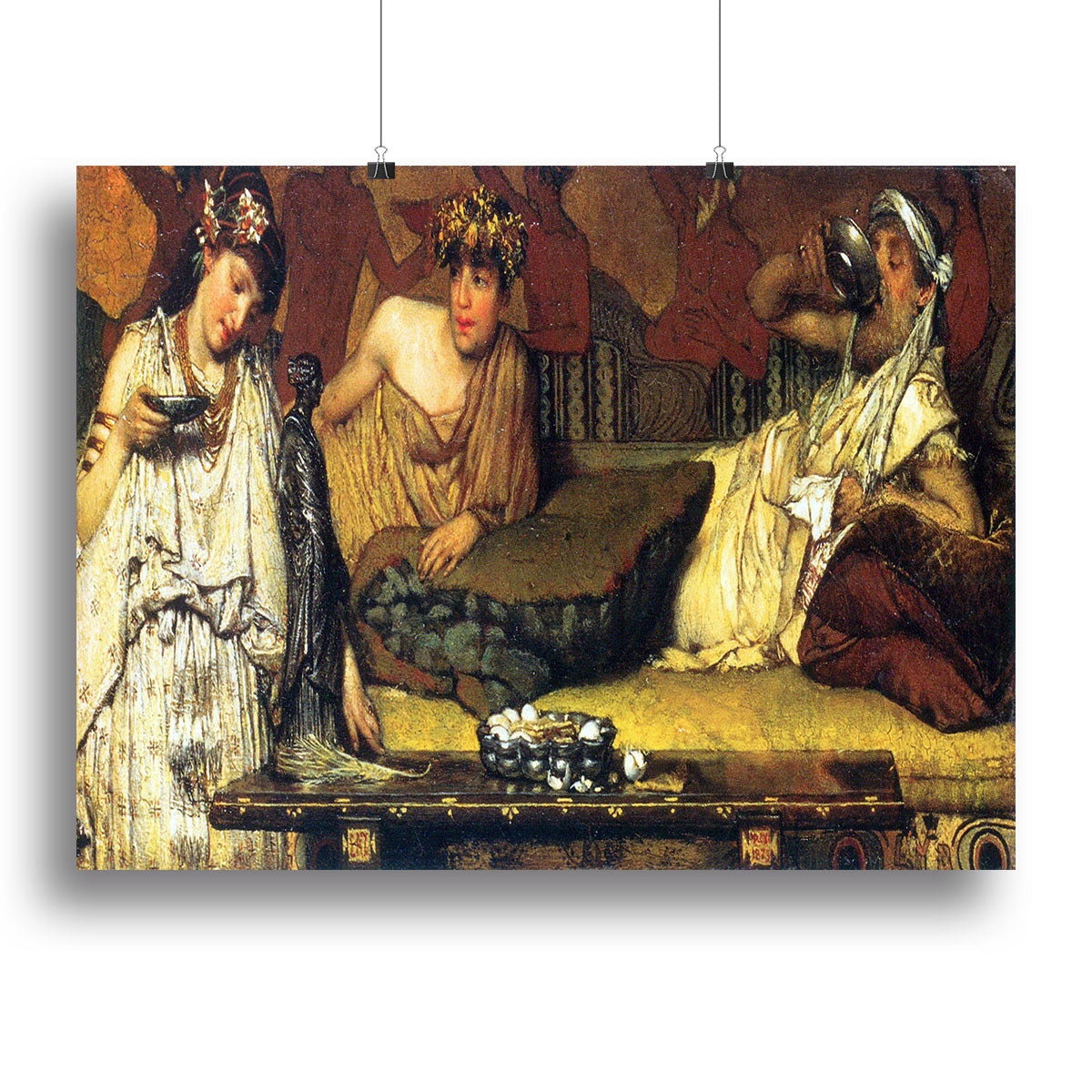 The dinner Greek detail by Alma Tadema Poster - Unframed