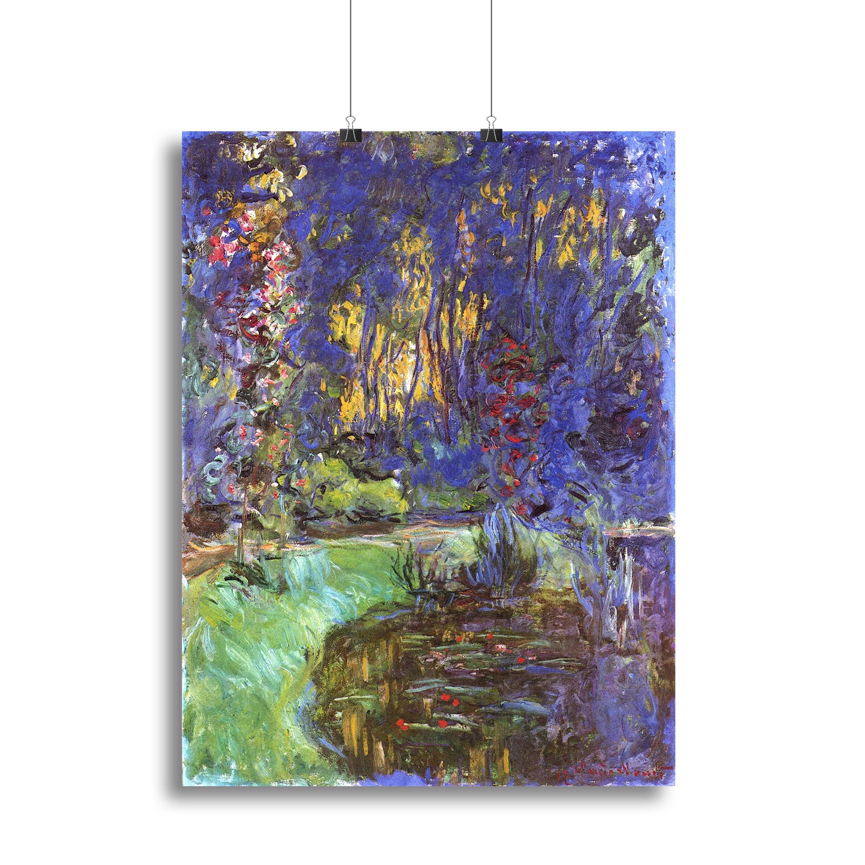 The garden in Giverny by Monet Poster - Unframed