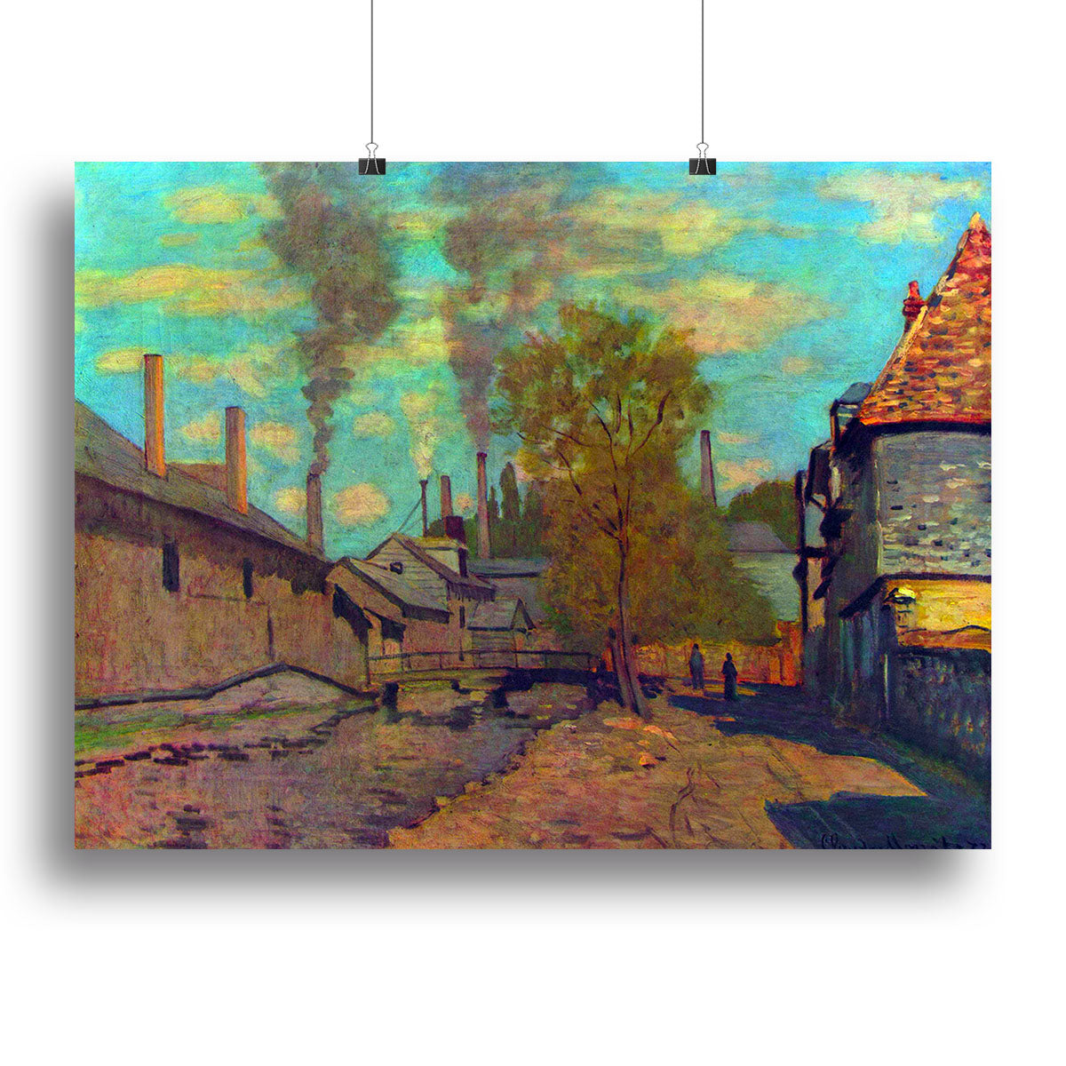 The stream of Robec by Claude Monet Poster - Unframed