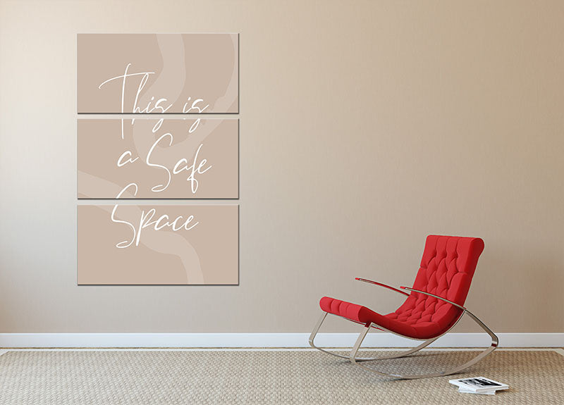 This Is a Safe Space 3 Split Panel Canvas Print - Canvas Art Rocks - 2